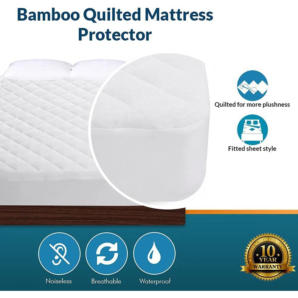 Protector de Colchón Mini PlushDeluxe 100% Impermeable Blanco