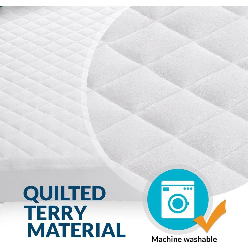 Protector de Colchón Mini PlushDeluxe 100% Impermeable Blanco