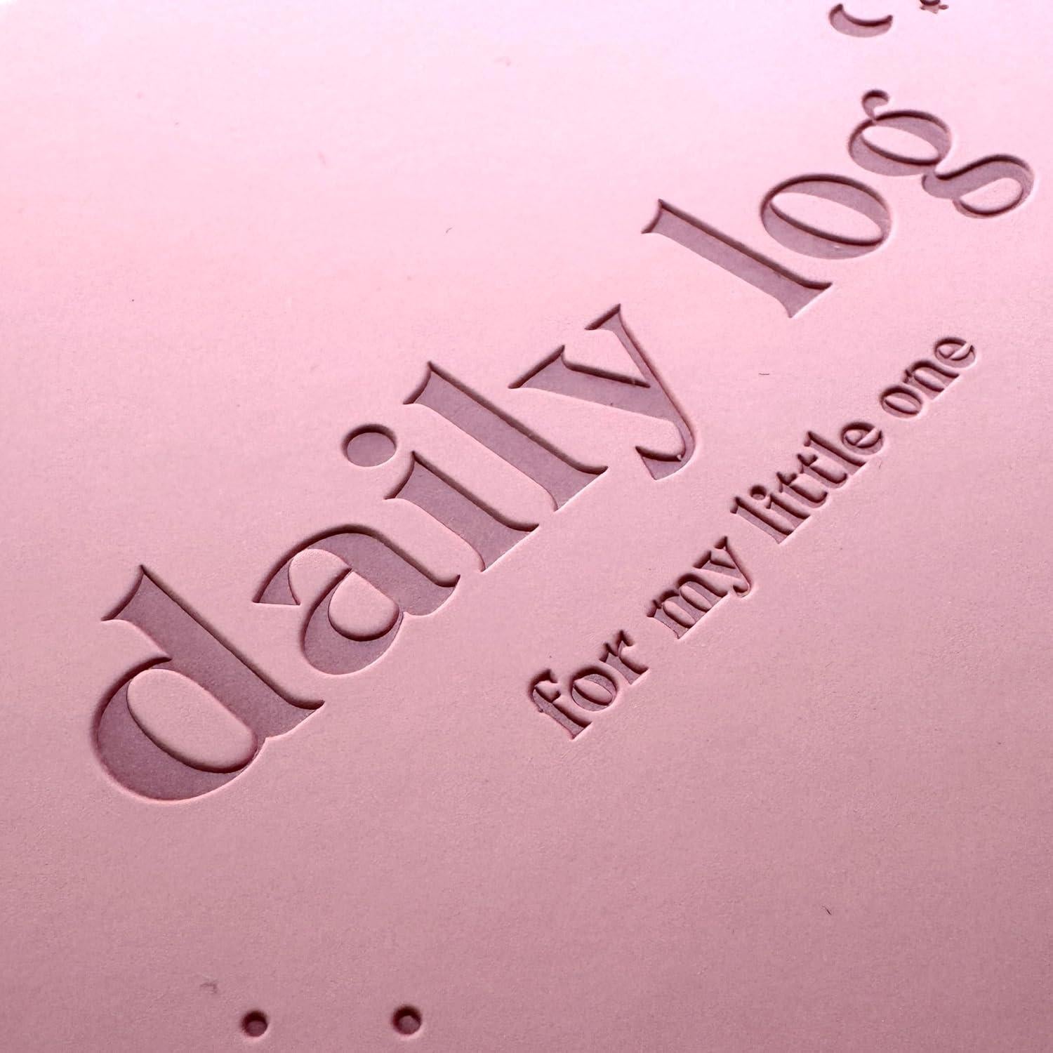 Libro de Registro Diario para Bebés A5 - Tapa Dura Rosa