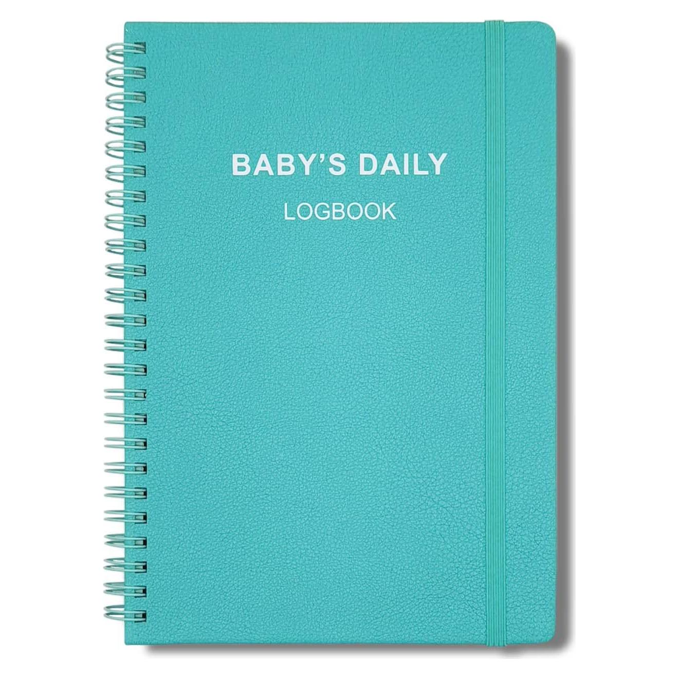 Registro Diario del Bebé A5 - Planificador Verde Azulado 152 Páginas