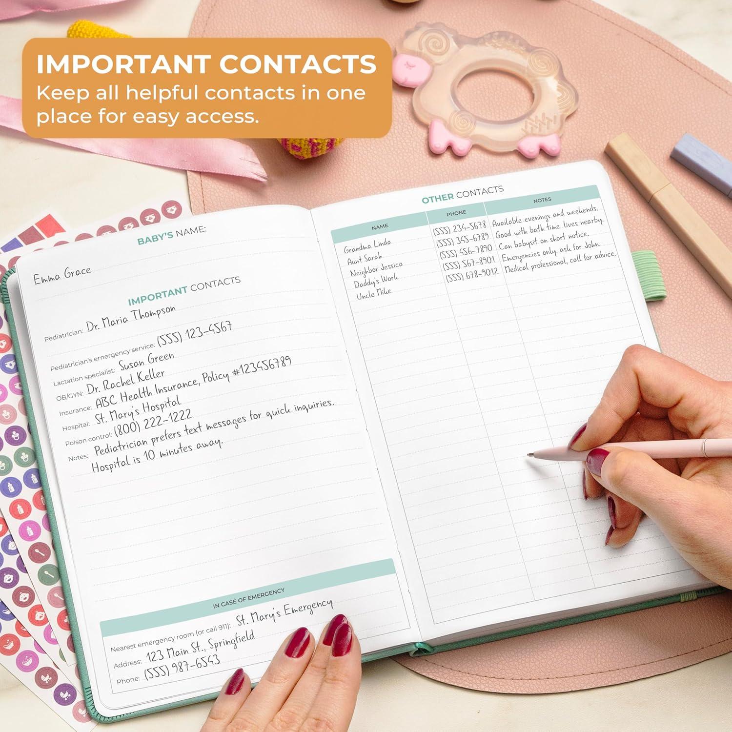 Diario de Alimentación y Sueño Clever Fox A5 Crema Menta