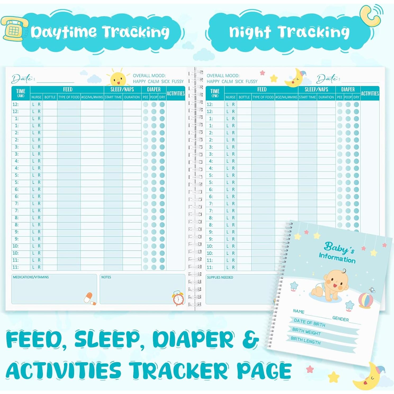 Diario para Bebés Pasimy 21.6x27.9 cm Registro Alimentación