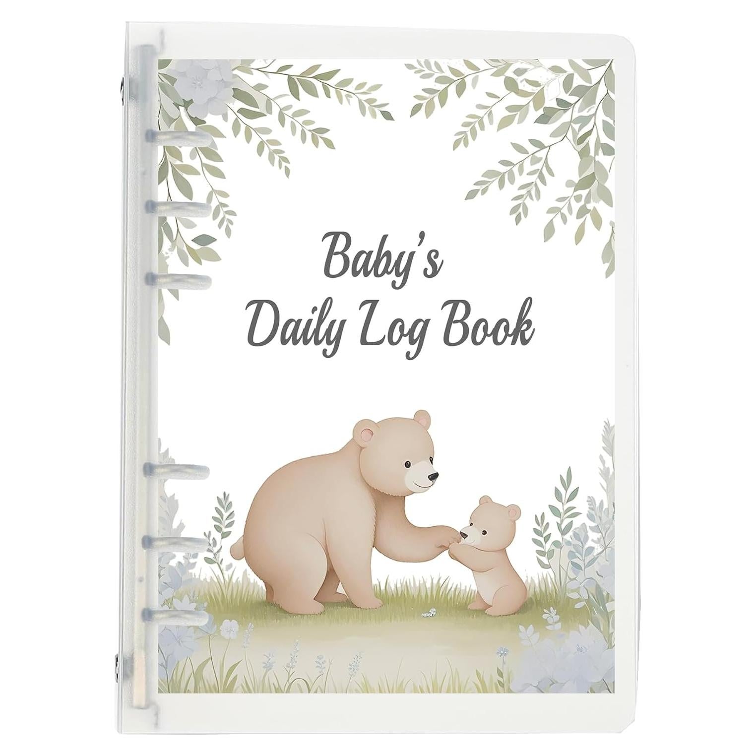 Libro de Registro Diario para Bebés Oso Azul - 0-6 Meses