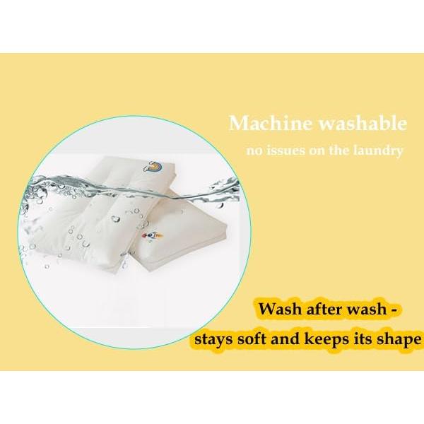 Toddler Pillow for 2,3,4,5 Years Old-11”x 17”-100% Cotton Machine Washable Soft and Breathable Kids Pillows, Small Toddler Pillow for Sleeping,Travel,Crib Bed,Daycare