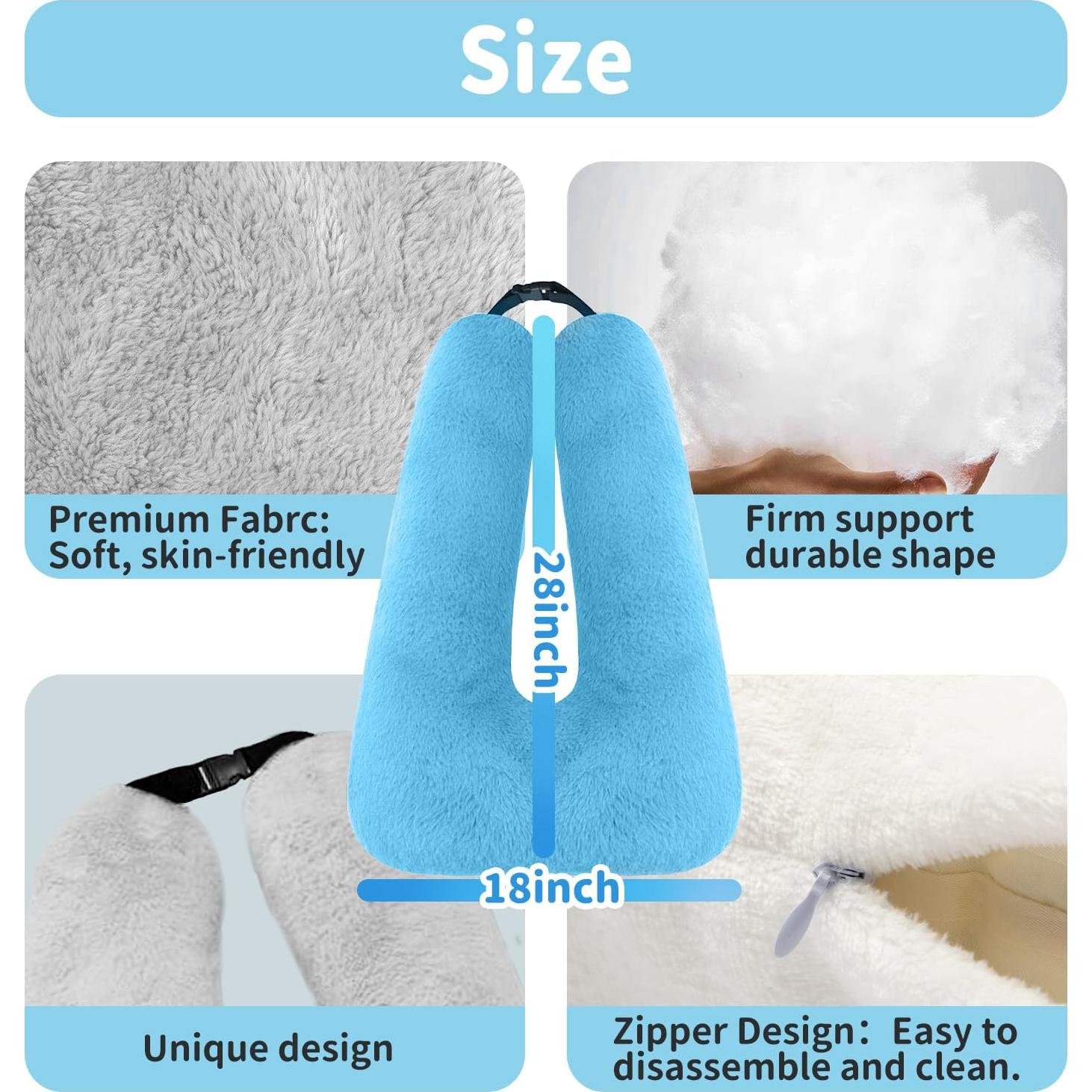 Almohada de Viaje BGZBGZ Rosa para Niños y Adultos 0.90 kg