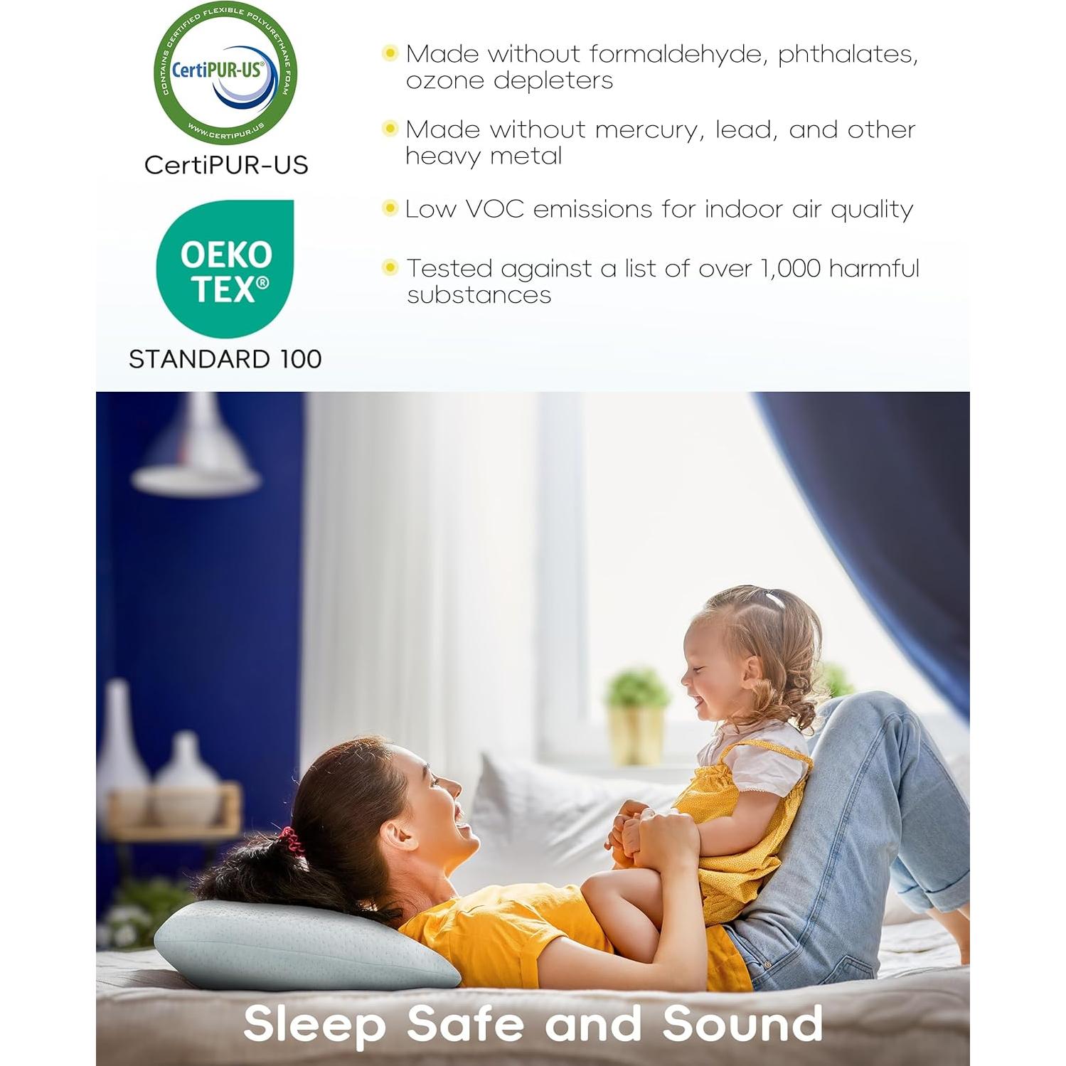 Almohada Ajustable para Niños ATTABABY 33x46 cm Espuma Viscoelástica