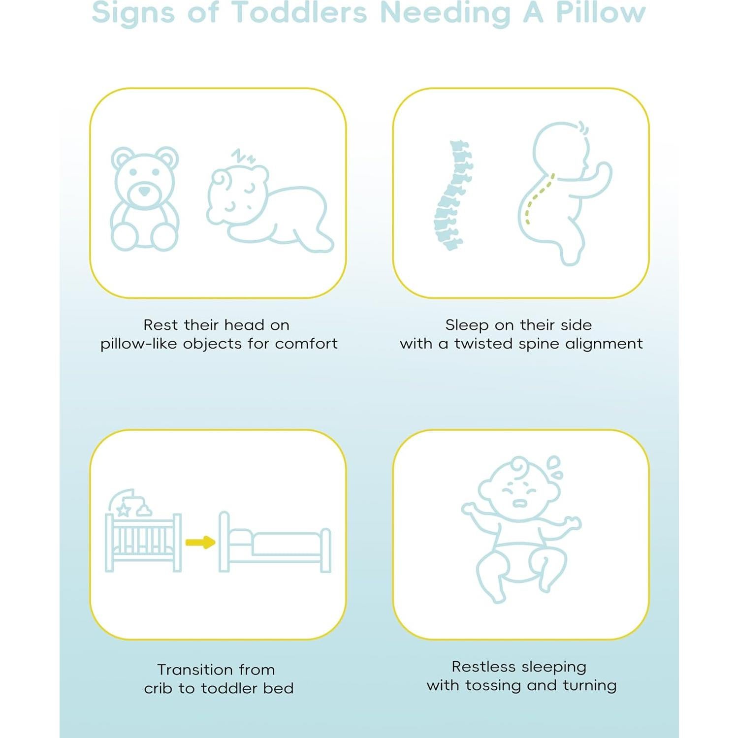 Almohada Ajustable para Niños ATTABABY 33x46 cm Espuma Viscoelástica