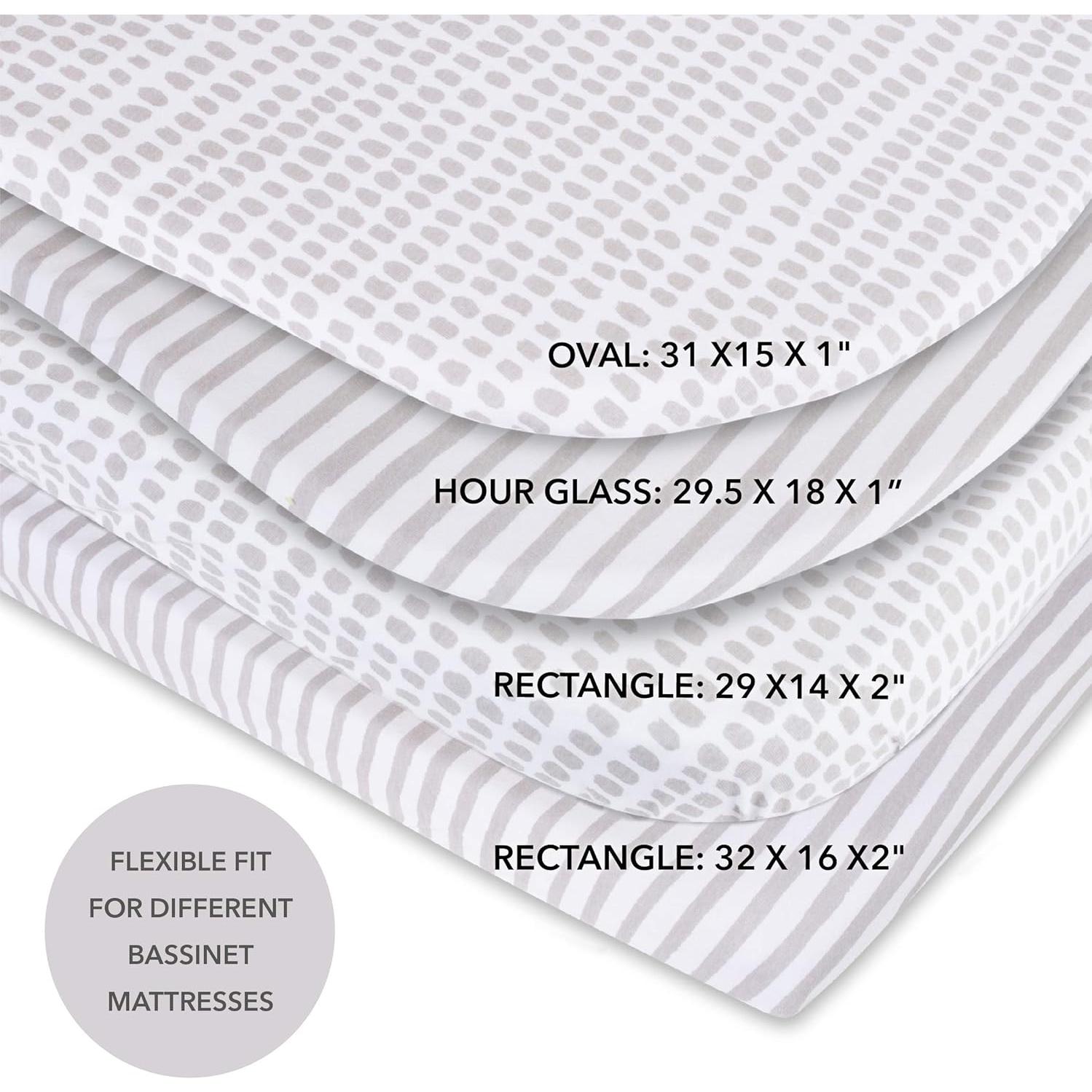 Sábanas de Cuna Impermeables Ely's & Co. 100% Algodón - Paquete de 2