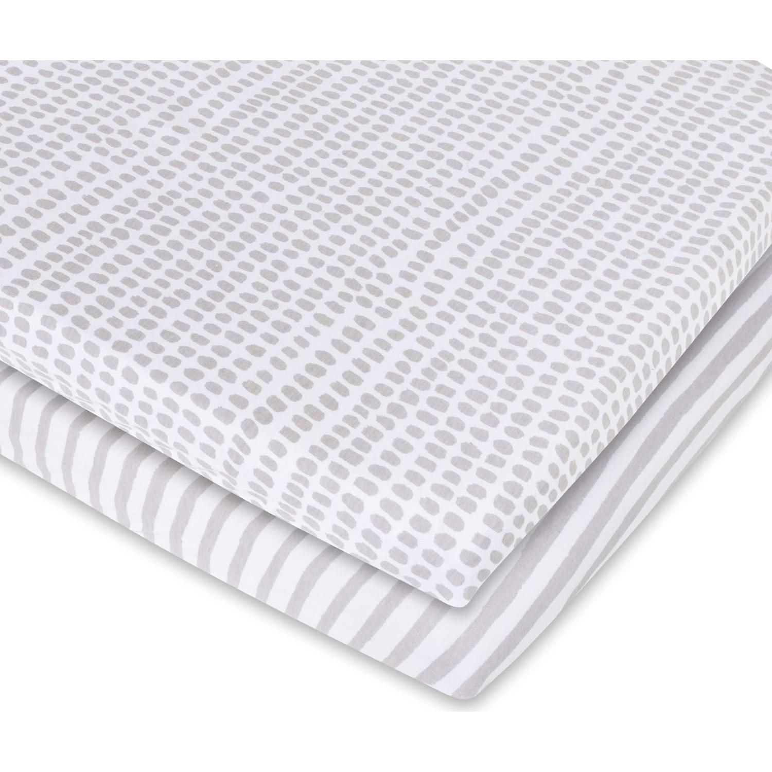 Sábanas de Cuna Impermeables Ely's & Co. 100% Algodón - Paquete de 2