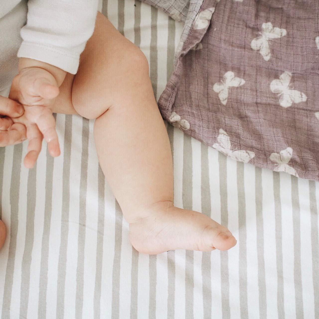 Sábanas de Cuna Impermeables Ely's & Co. 100% Algodón - Paquete de 2