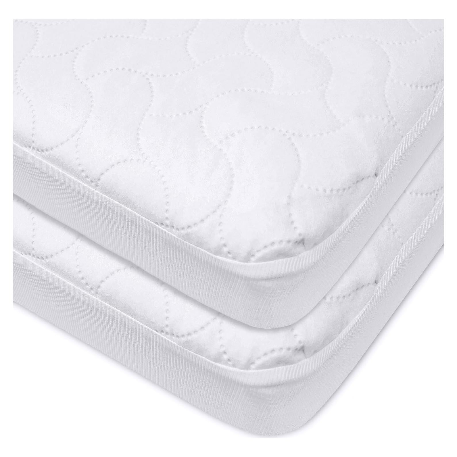 Protector de Colchón Impermeable Mini Cuna 2 Paquete Compañía Americana de Bebés