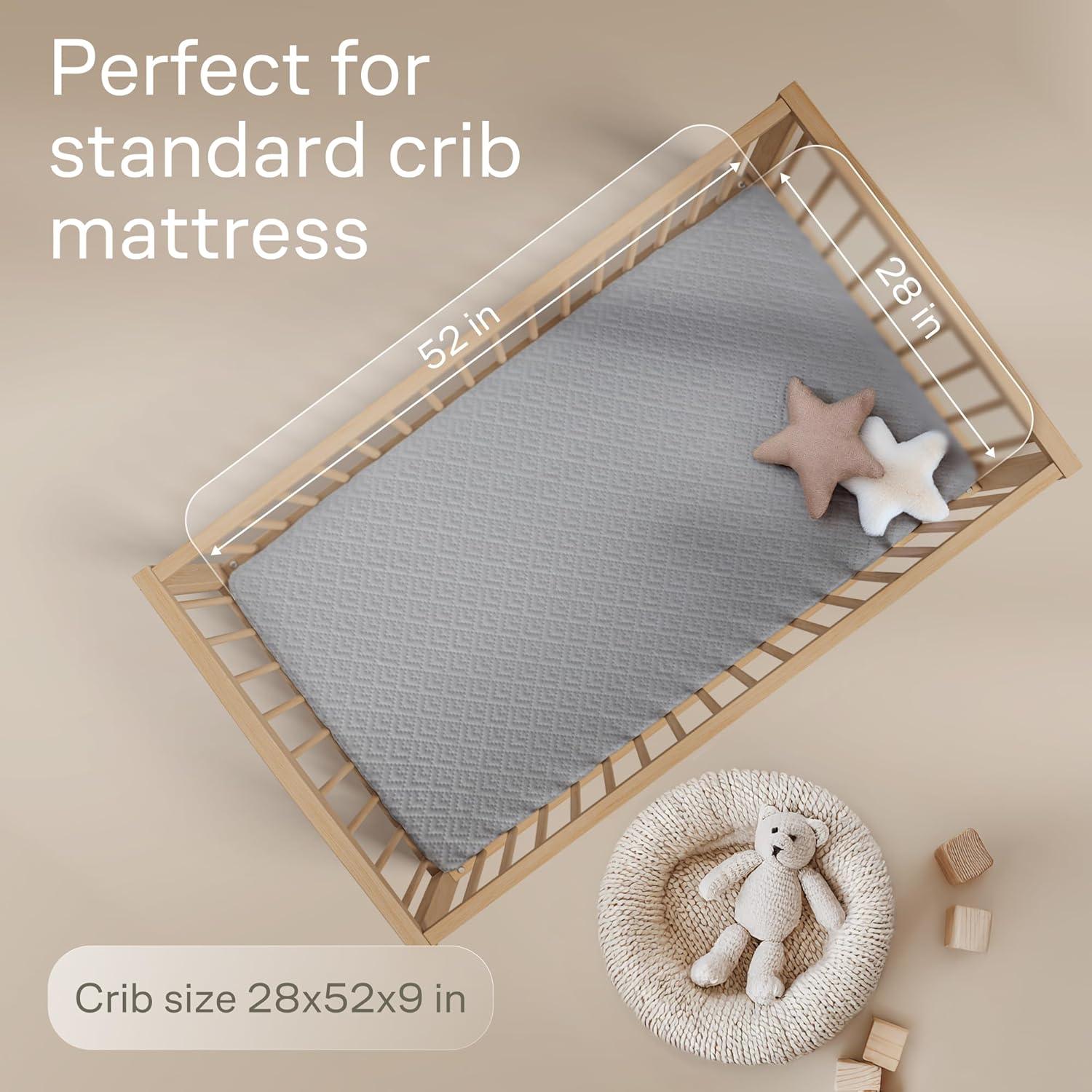 Protector de Colchón de Cuna Niagara 2 Piezas Impermeable Gris