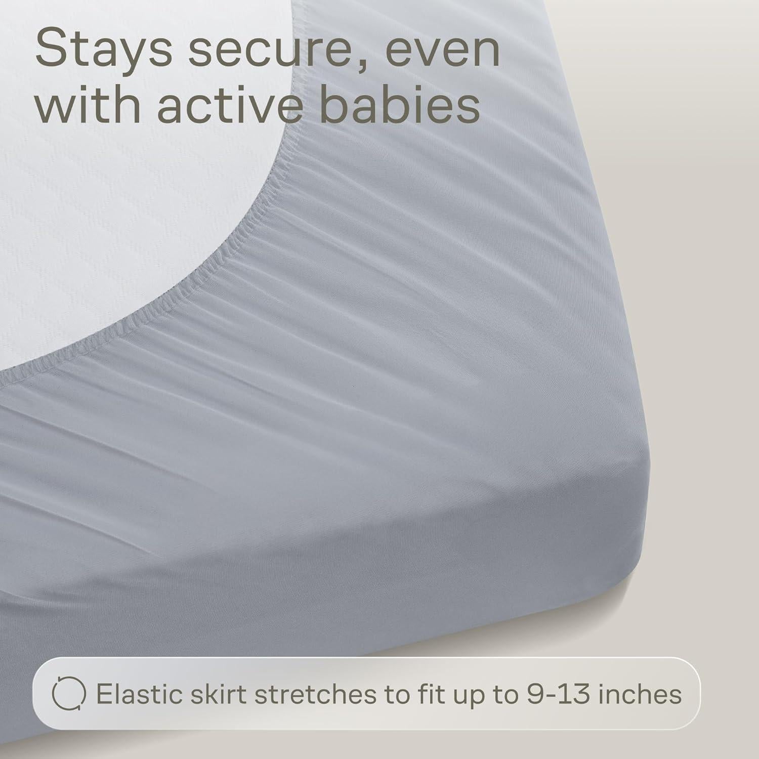 Protector de Colchón de Cuna Niagara 2 Piezas Impermeable Gris