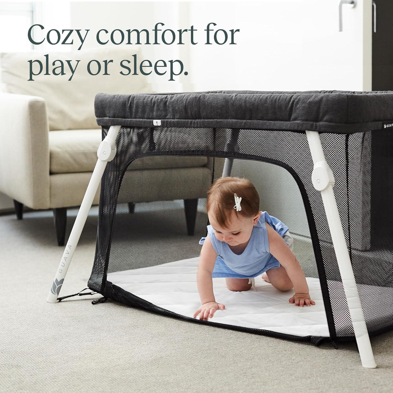 Sábana Ajustada Acolchada Guava Family para Cuna de Viaje