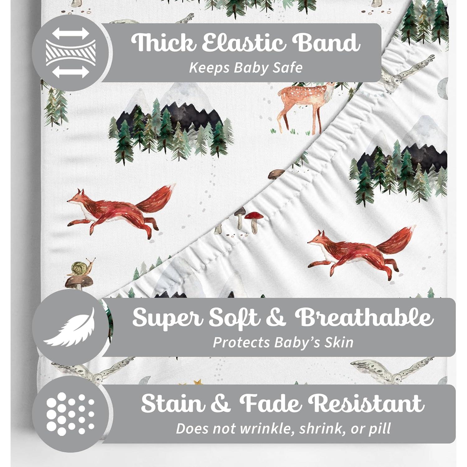 Funda de Cambiador Sorrel + Fern 2-Pack Animales del Bosque