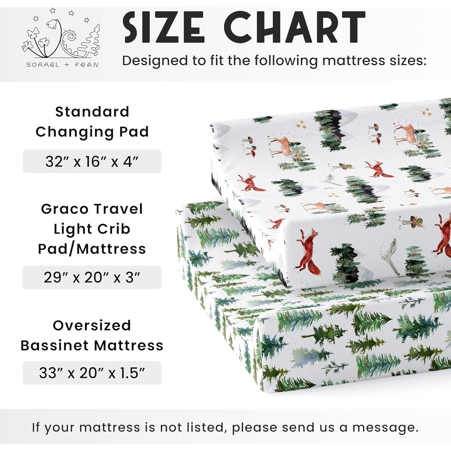 Funda de Cambiador Sorrel + Fern 2-Pack Animales del Bosque