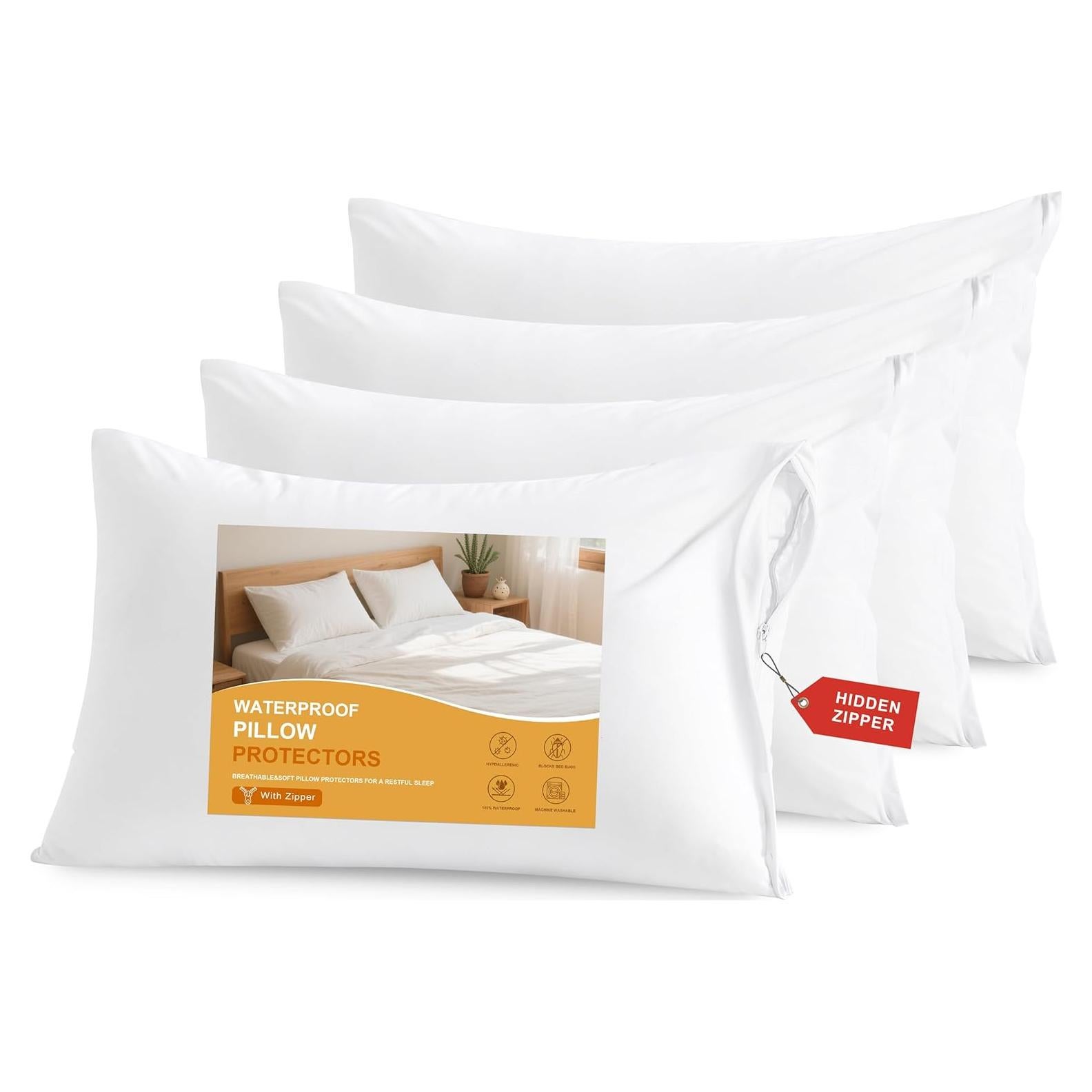 Fundas de Almohada Impermeables NTBAY 33x46 cm 4 Pack