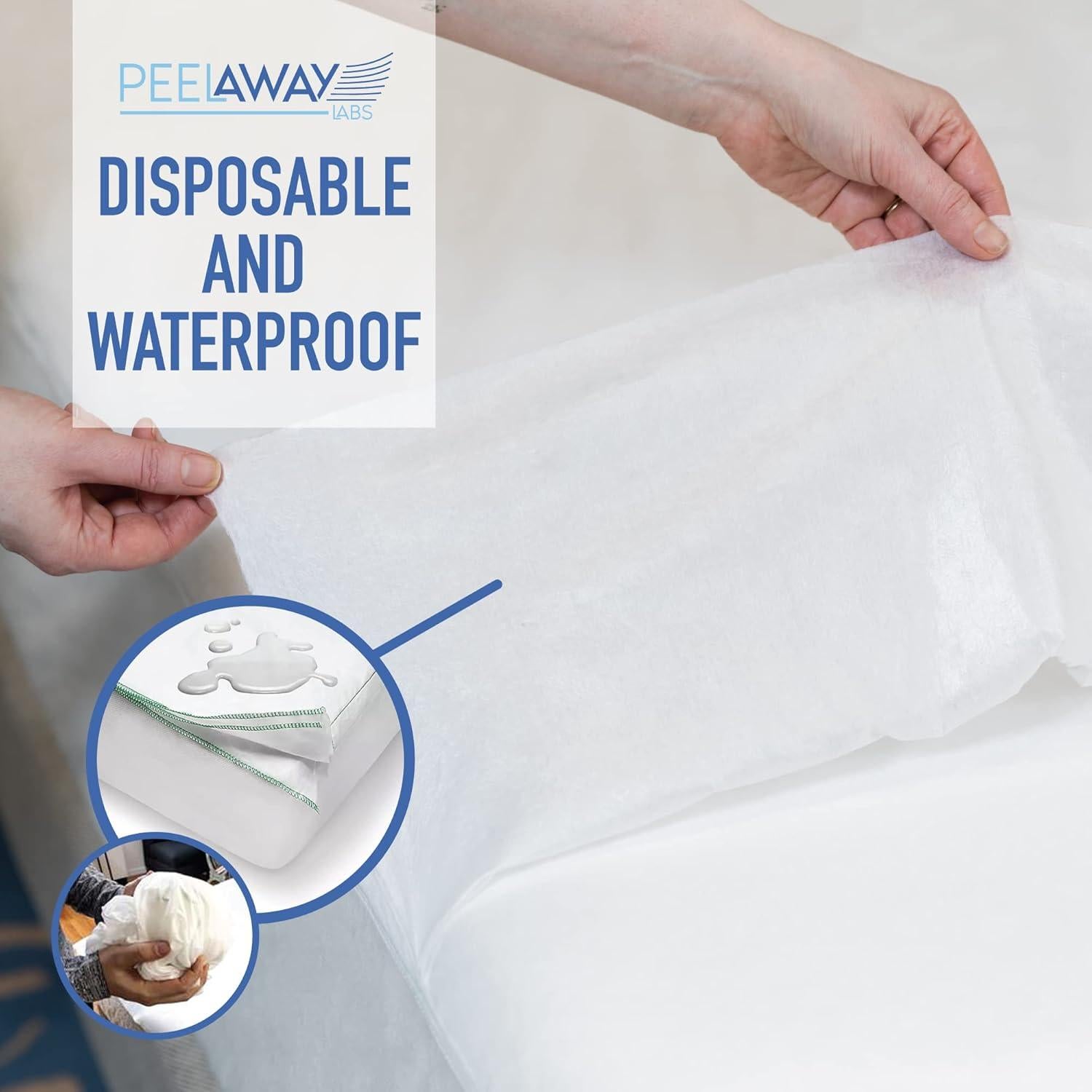 Sábanas Desechables Impermeables PEELAWAYS para Cuna - 5 Capas