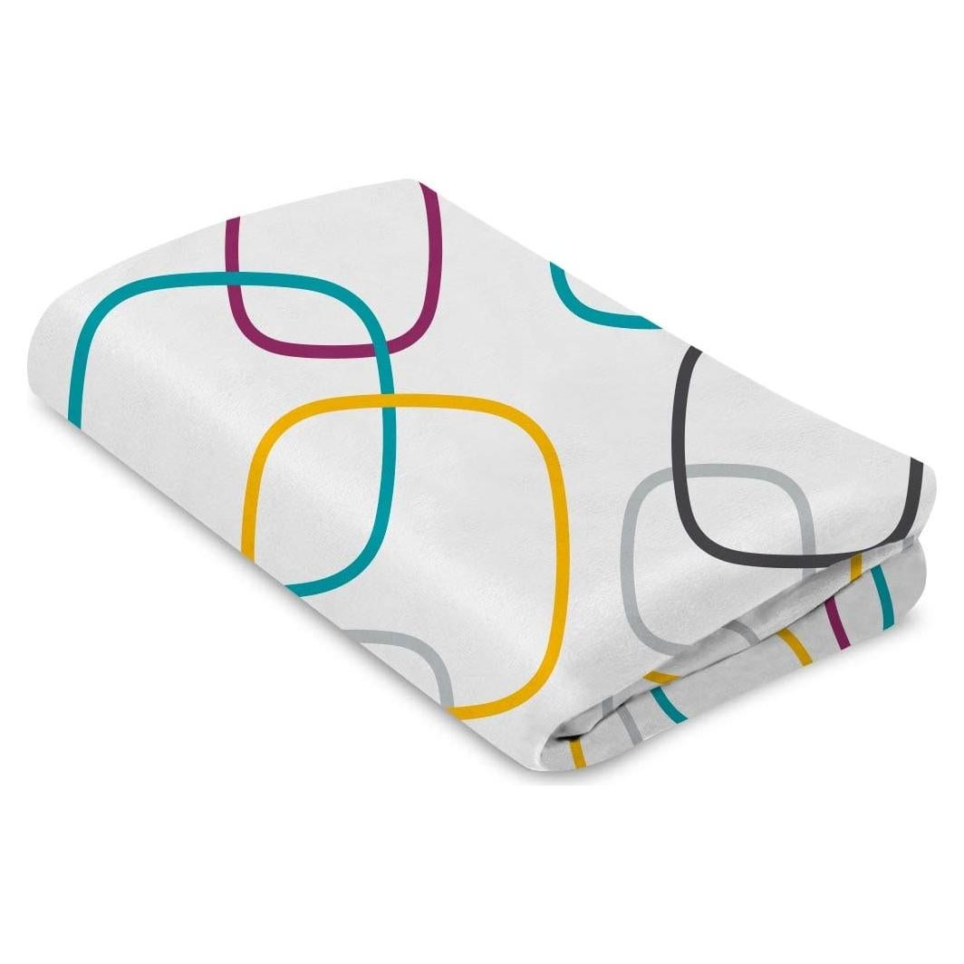 Sábana ajustada para cuna 4moms Breeze Plus - Multicolor/Blanco