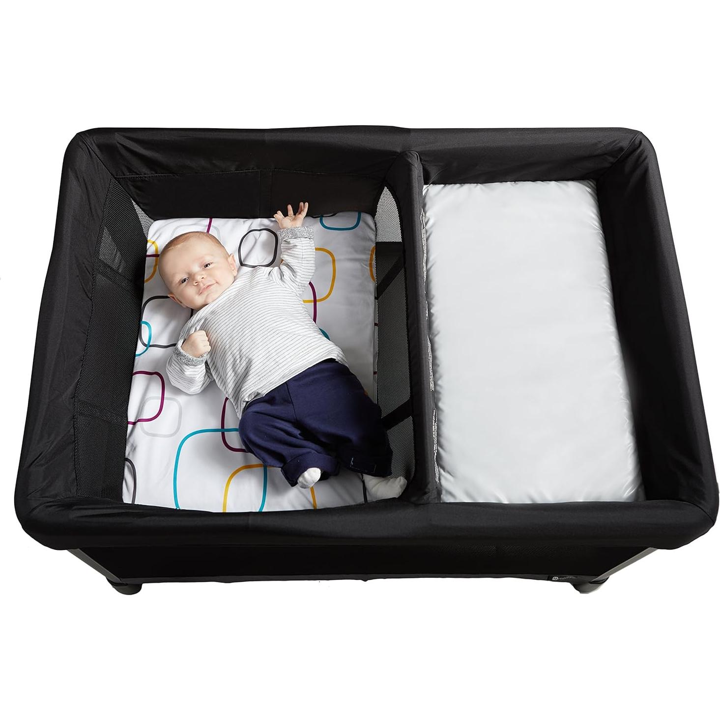 Sábana ajustada para cuna 4moms Breeze Plus - Multicolor/Blanco