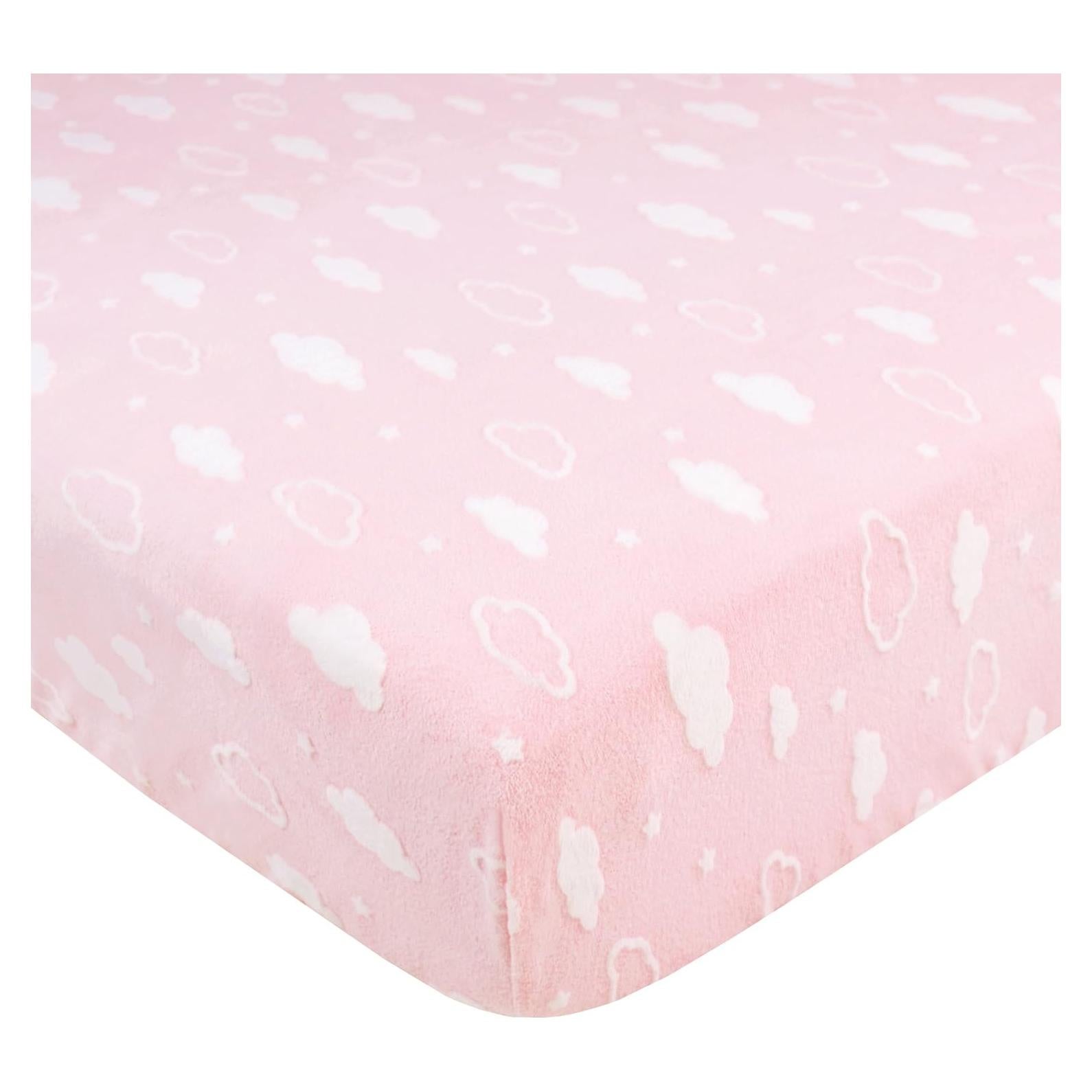 Sábana Ajustable Chenille Rosa 3D American Baby 71x132 cm