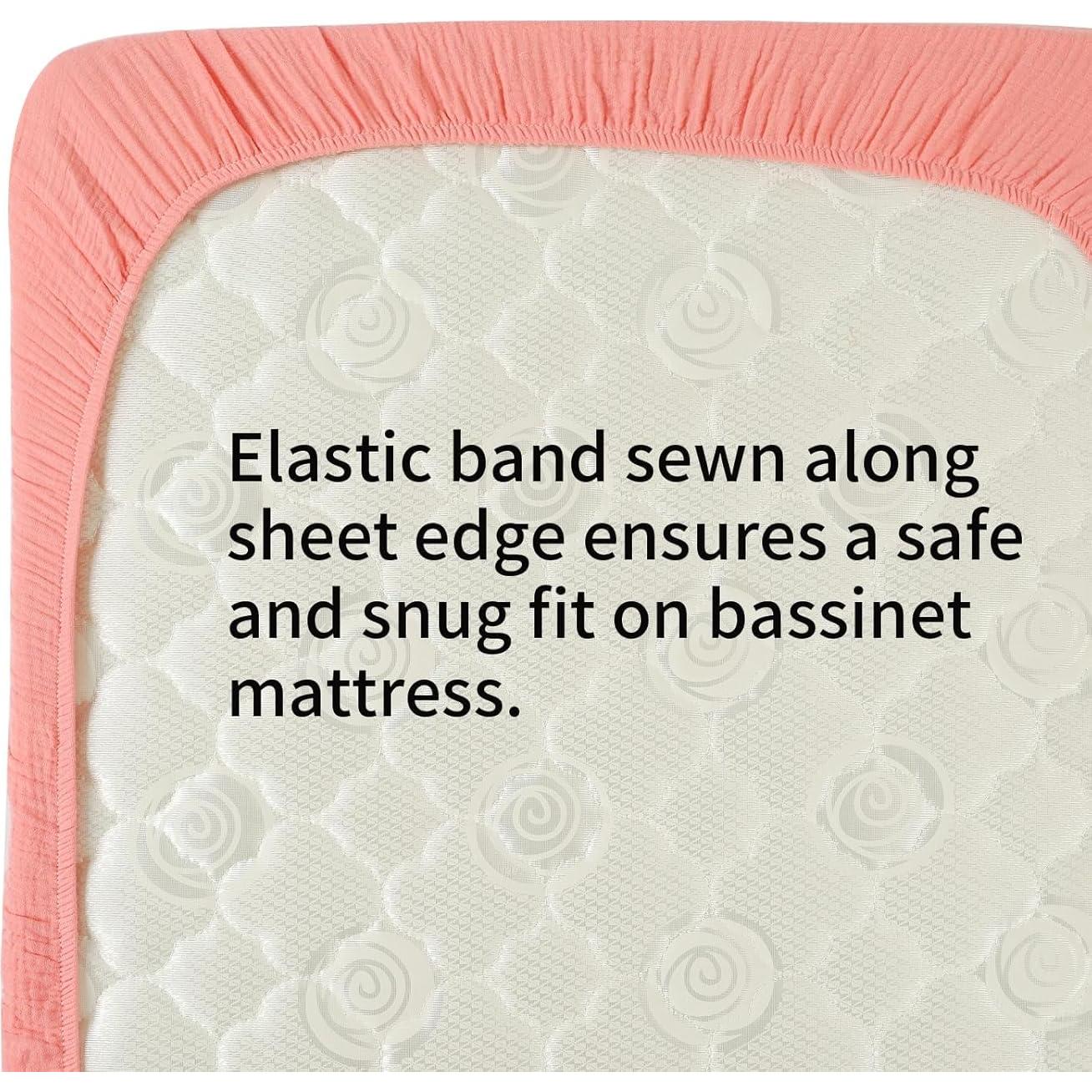 Sábanas de Muselina para Cuna Onacosht 83.8x48.3cm 2 Piezas Rosa Violeta