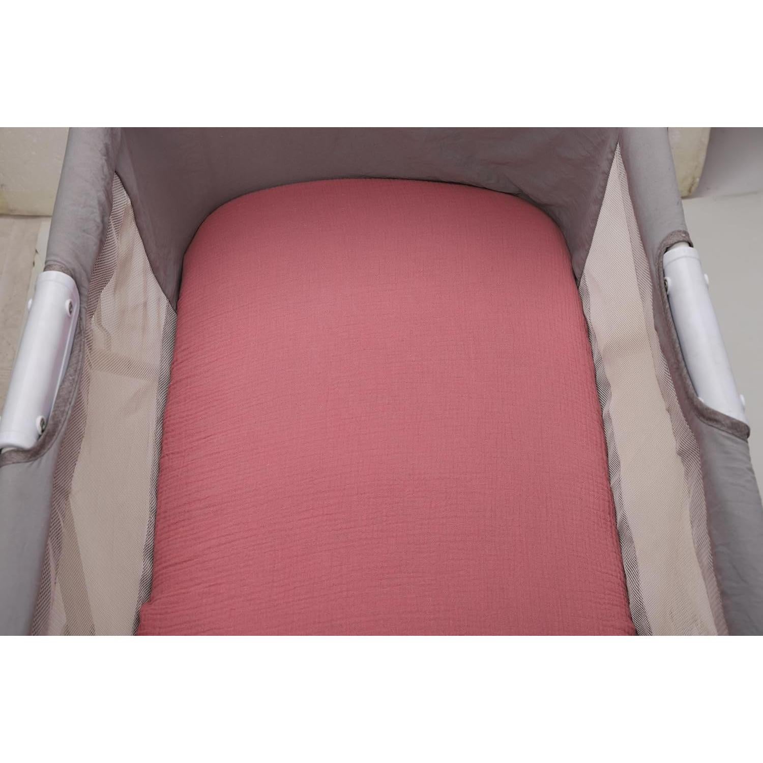 Sábanas de Muselina para Cuna Onacosht 83.8x48.3cm 2 Piezas Rosa Violeta