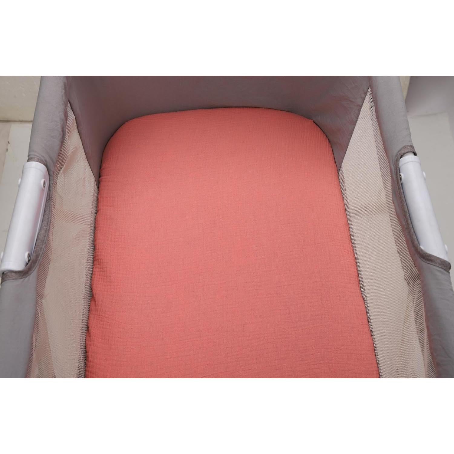 Sábanas de Muselina para Cuna Onacosht 83.8x48.3cm 2 Piezas Rosa Violeta