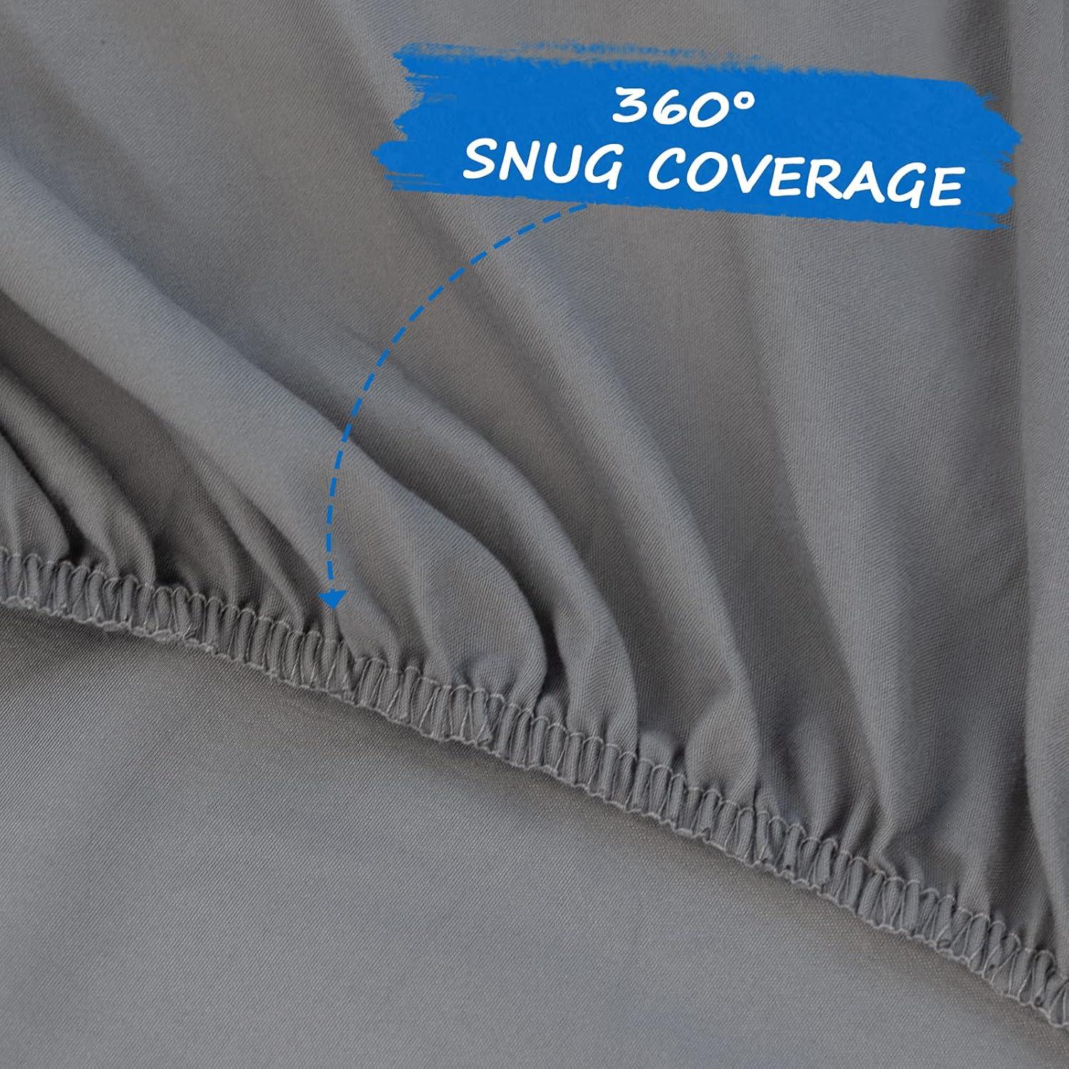 Juego de Sábanas para Cuna 2 Piezas Coldwind Microfibra Gris y Marino