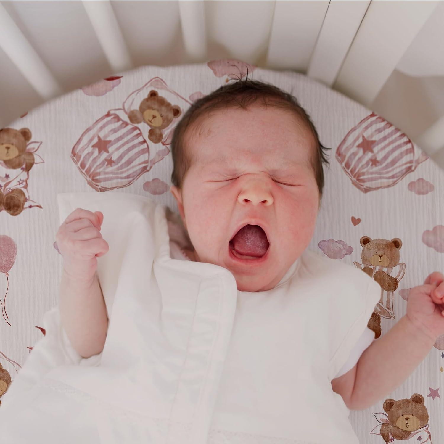 Sábanas de Muselina para Cuna Gllquen 3 Paquete Algodón