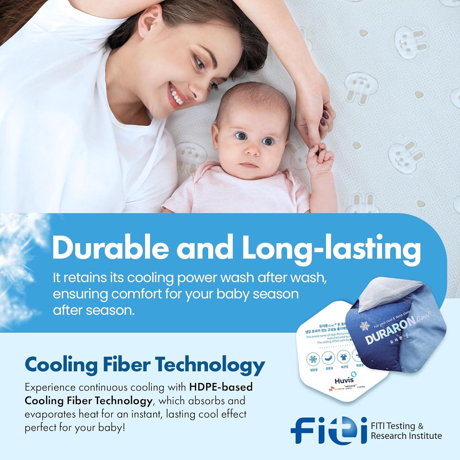 Colchón Protector de Cuna GML - Enfriamiento Hipoalergénico 70x119cm