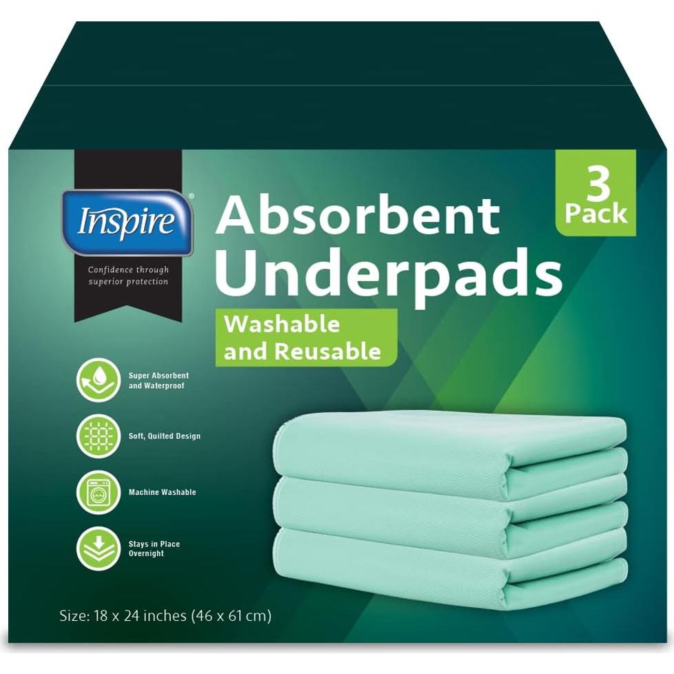 Almohadillas Lavables Inspire - Paquete de 3, 46x61 cm