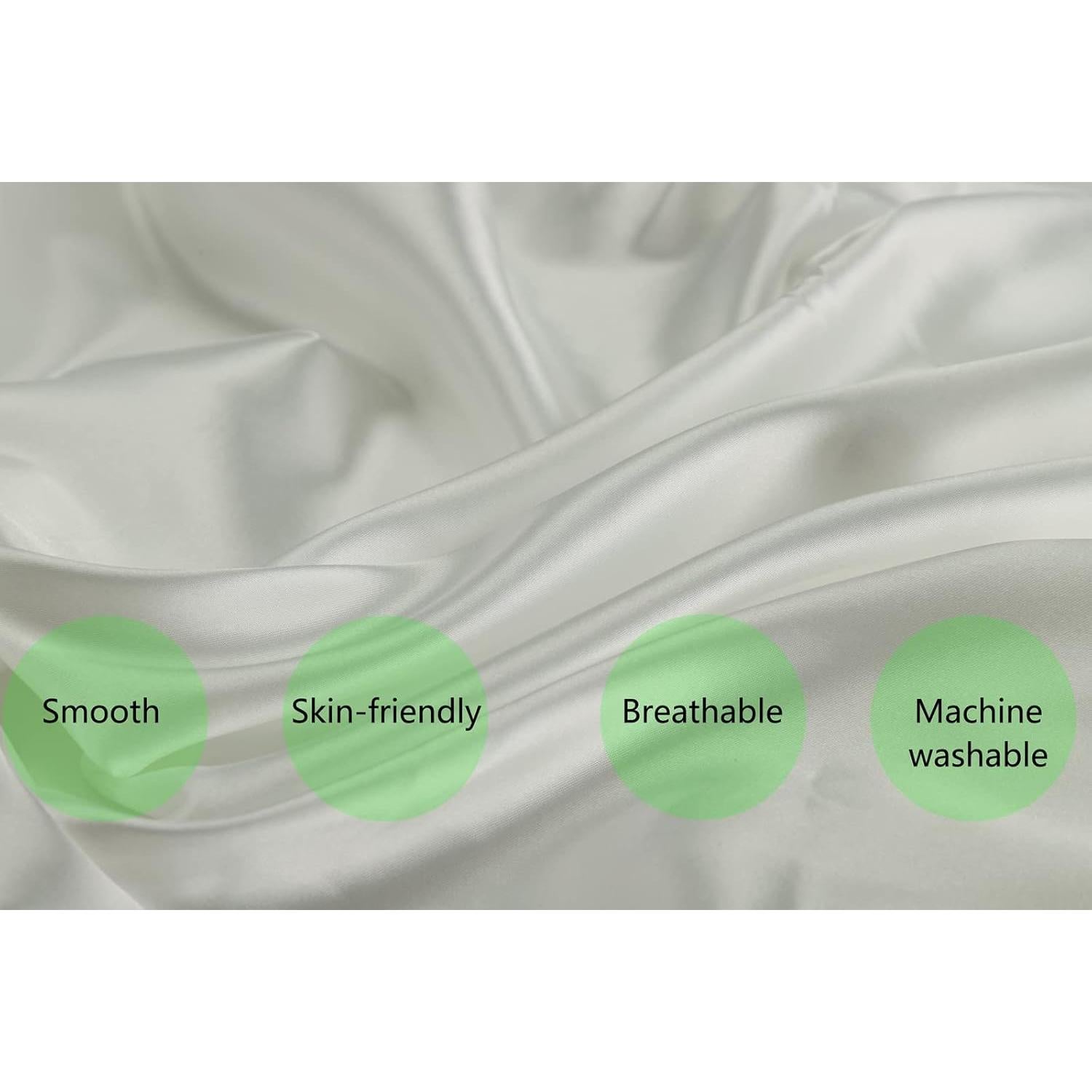 Sábanas de Cuna de Satén Tcmyyund 2 Paquetes Gris y Blanco