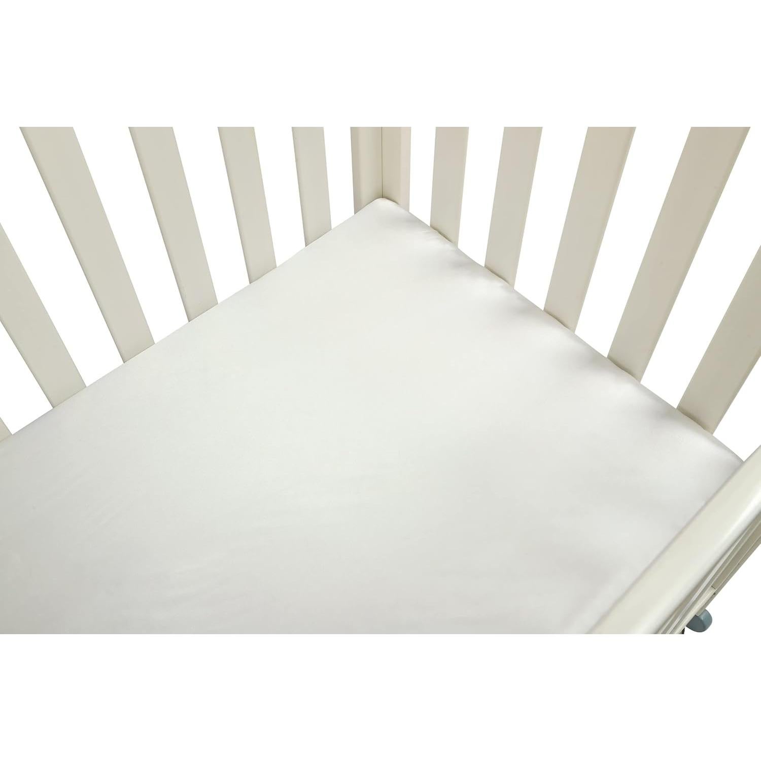 Sábanas de Cuna de Satén Tcmyyund 2 Paquetes Gris y Blanco