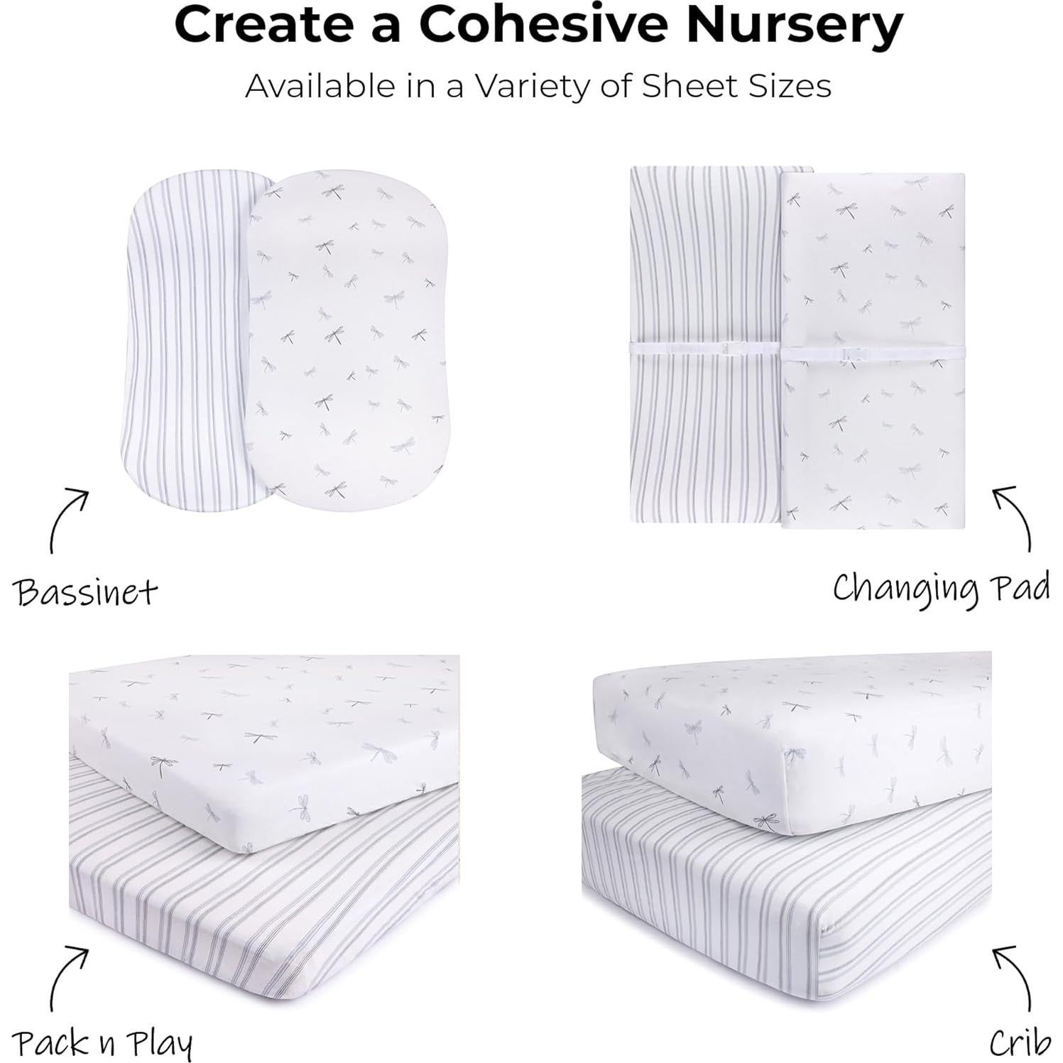 Juego de Sábanas Ajustadas para Cuna Ely's & Co. 132x71 cm