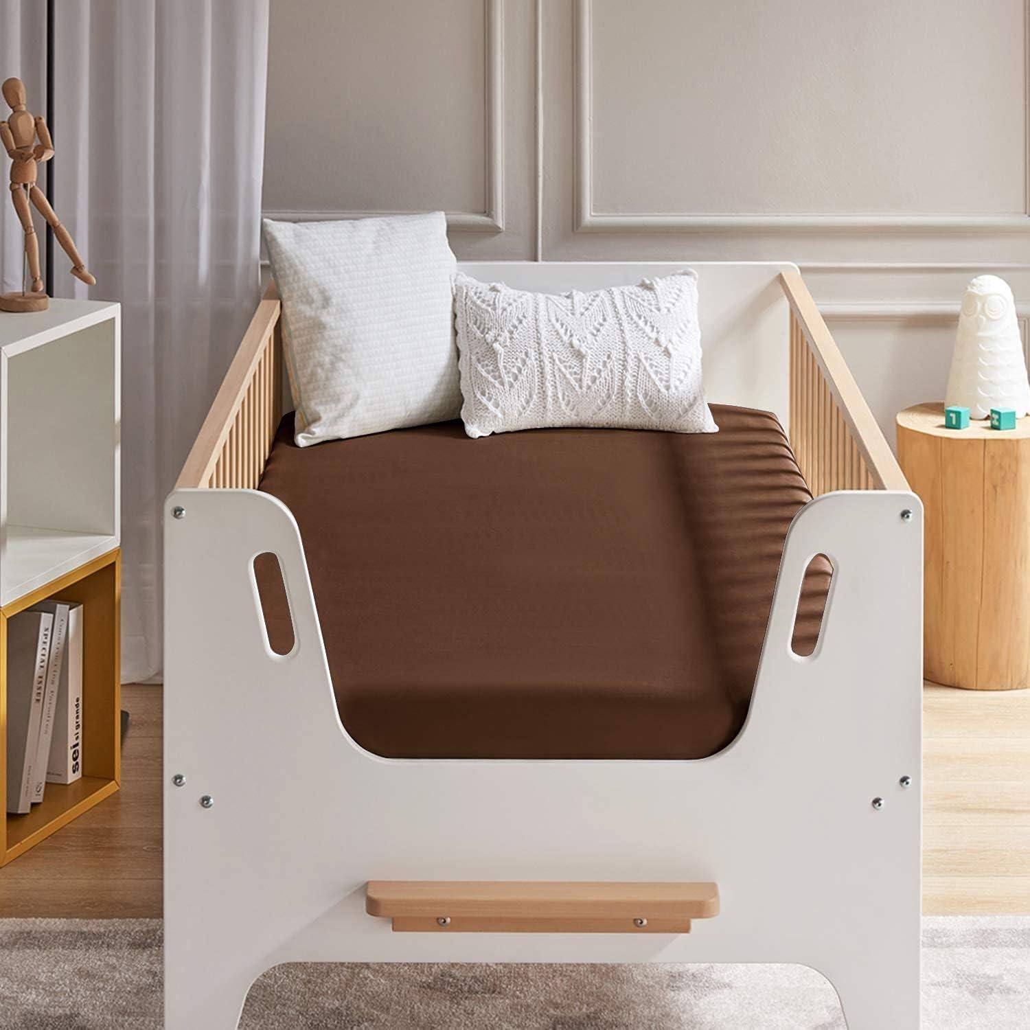 Sábanas Ajustadas Microfibra FLXXIE 2 Piezas 71x132 cm Marrón