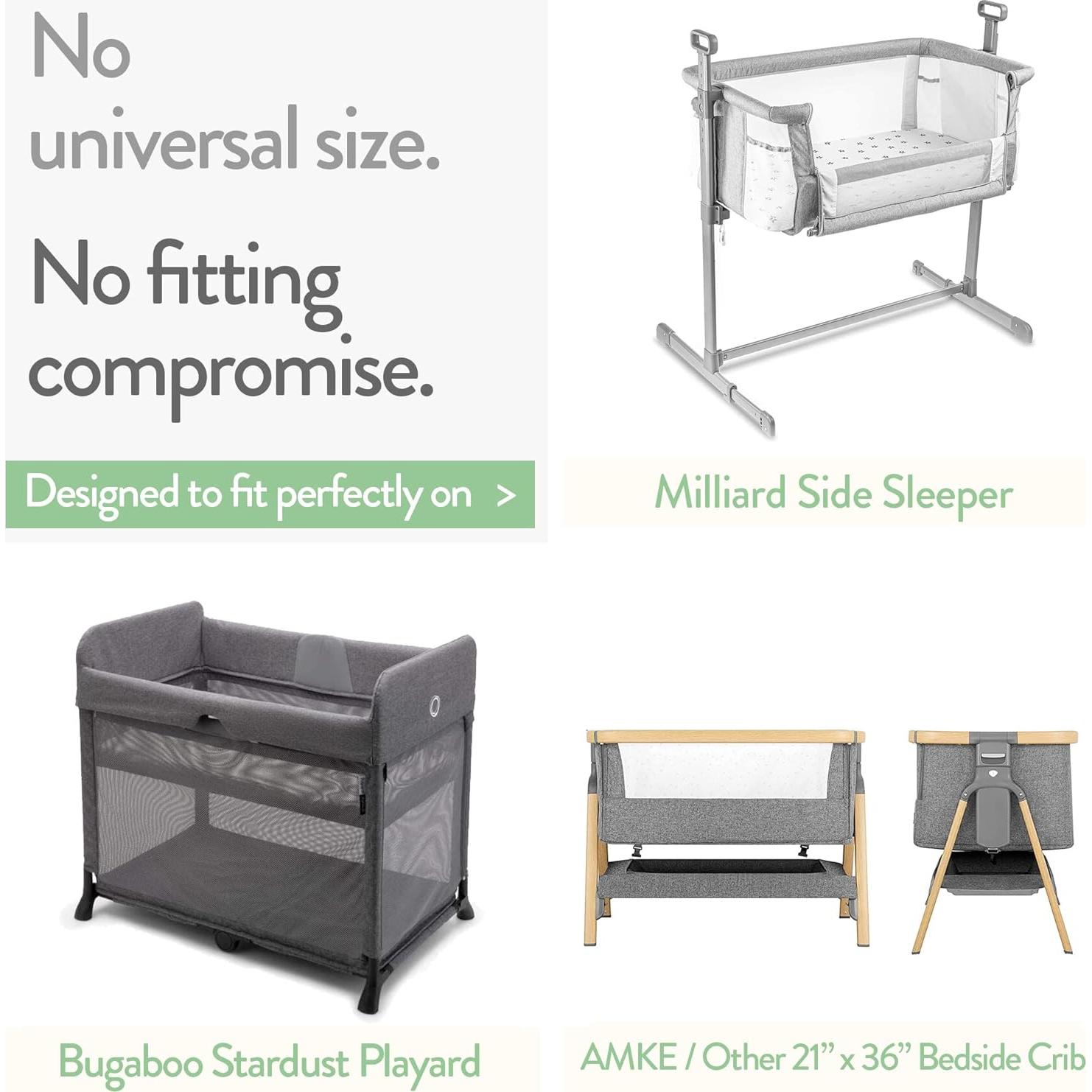 Sábanas para Cuna de Lado Joey + Joan - Algodón Jersey 53x91 cm