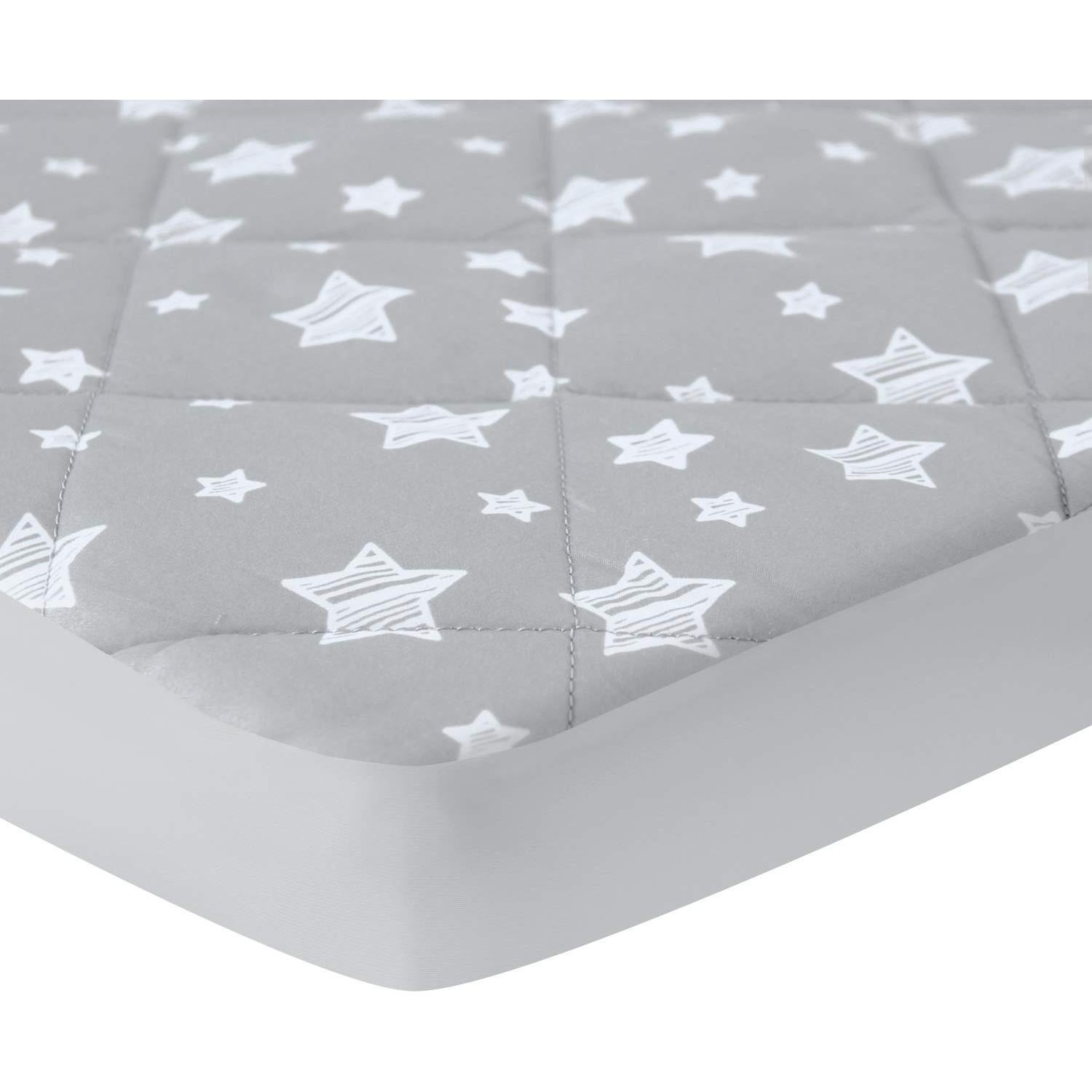Sábana Ajustada Moonsea para Pack and Play 99x68.6cm Estrella Gris