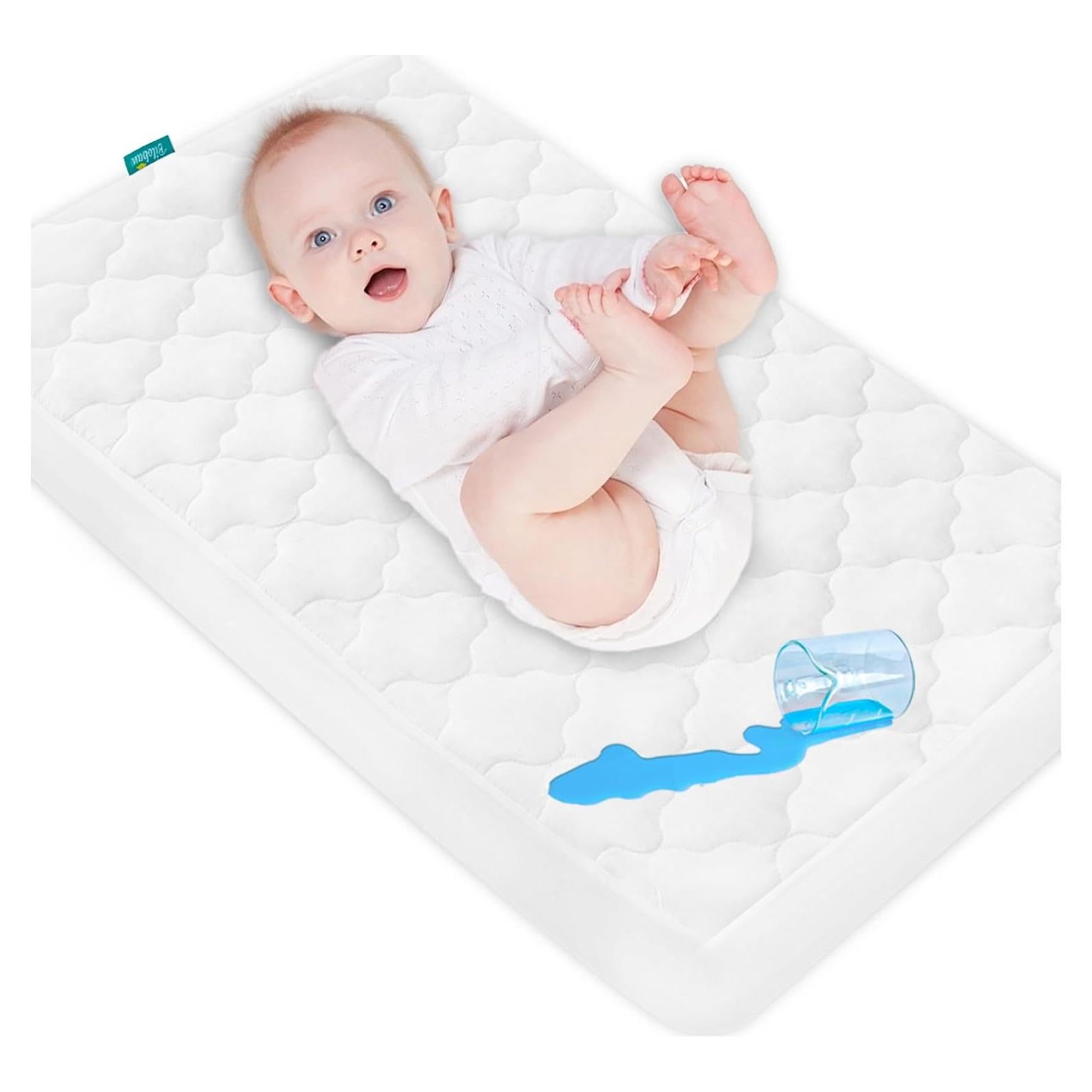 Cubierta de Almohadilla para Colchón de Cuna Biloban 91x46cm Impermeable