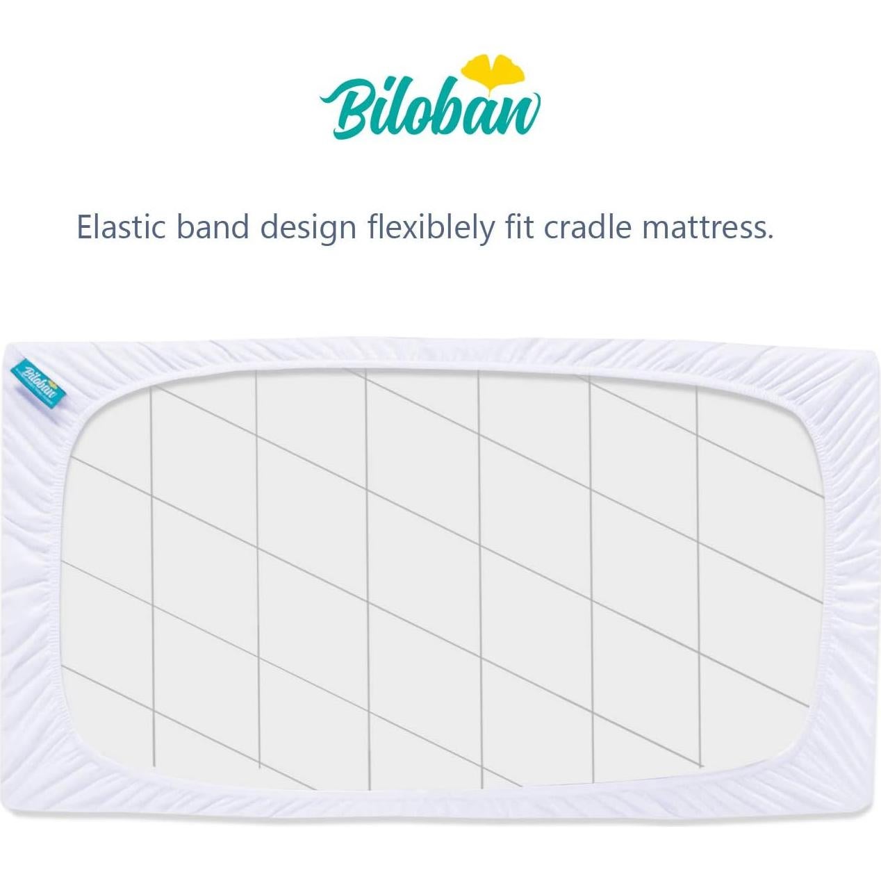 Cubierta de Almohadilla para Colchón de Cuna Biloban 91x46cm Impermeable