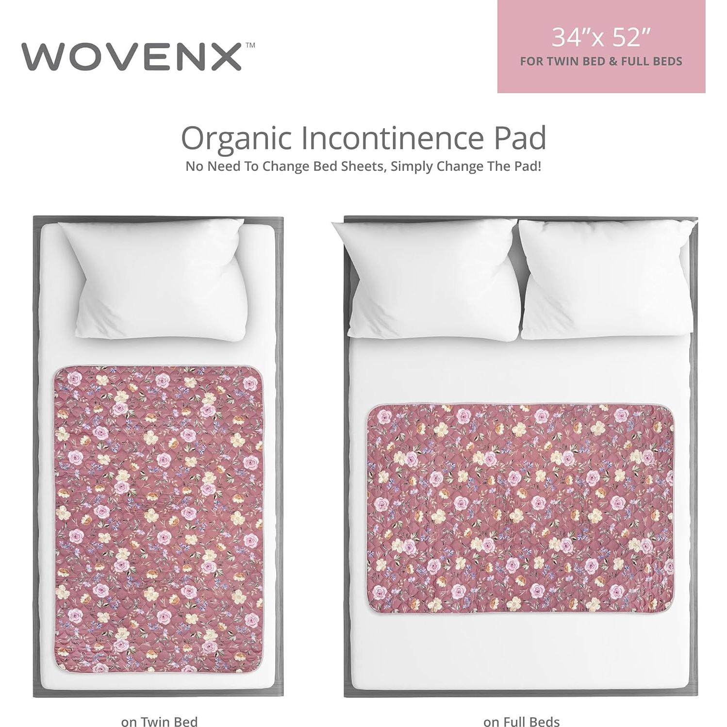 Almohadilla Orgánica Reutilizable WovenX 86x132 cm para Incontinencia