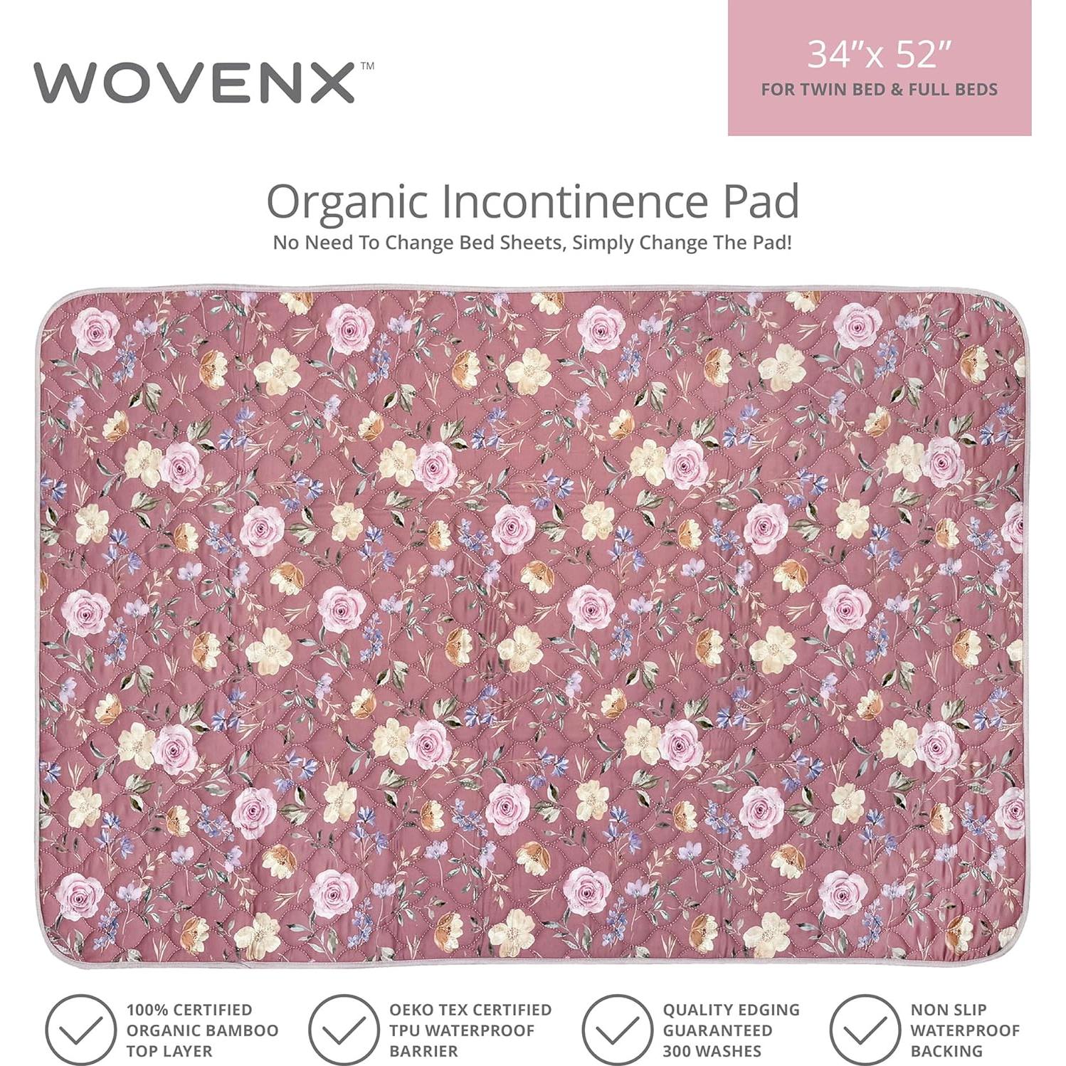 Almohadilla Orgánica Reutilizable WovenX 86x132 cm para Incontinencia