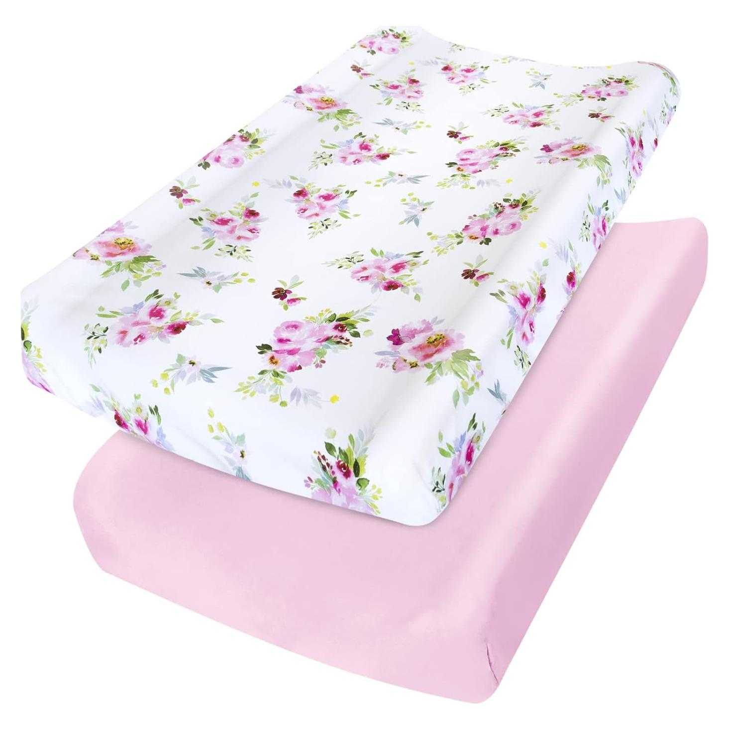 Funda de Cambiador Moonsea Floral 2-Pack Microfibra 81x41 cm