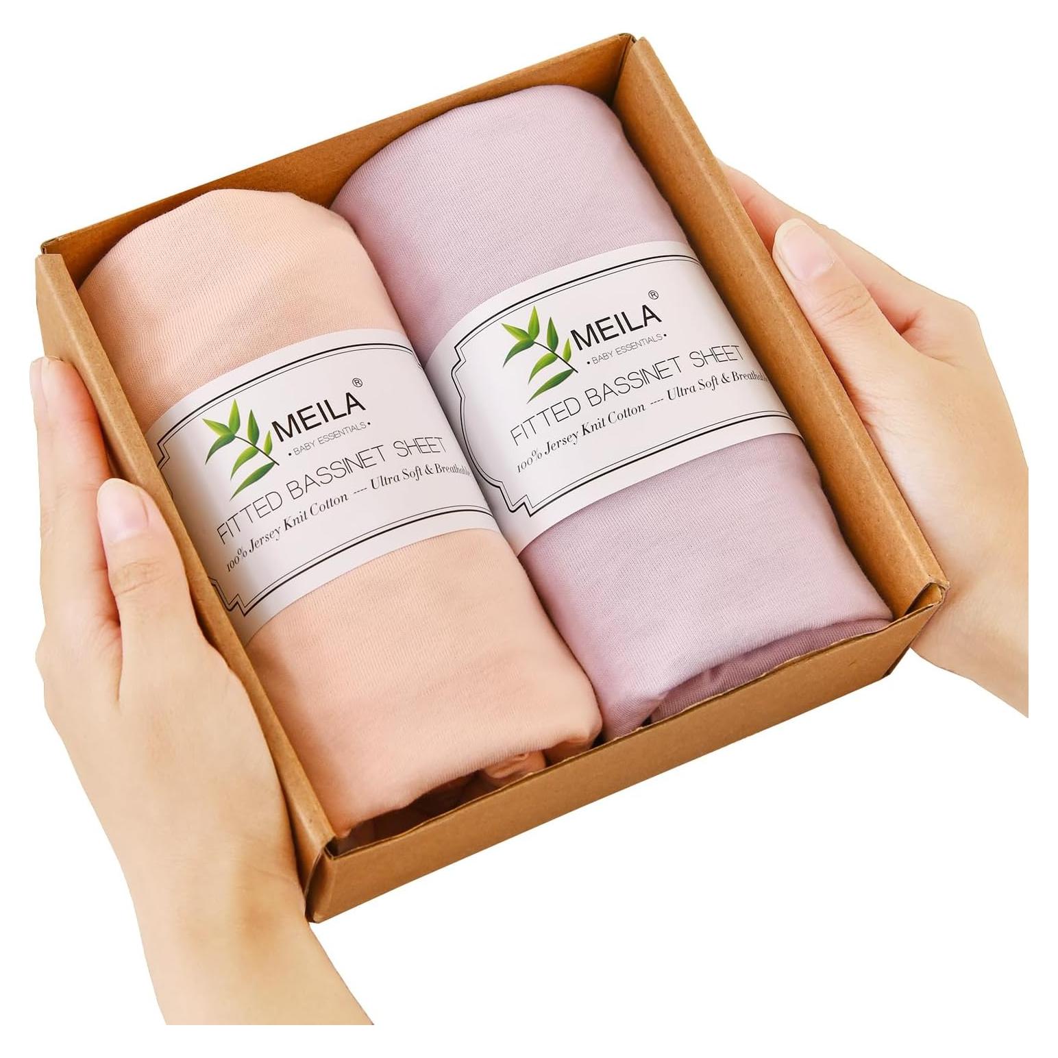 Sábanas Ajustadas para Cuna MEILA 100% Algodón 84x51 cm