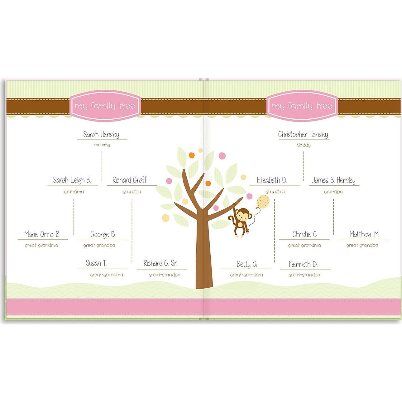 Libro de Memorias del Bebé Lil Peach Jungle Jane 42 Páginas