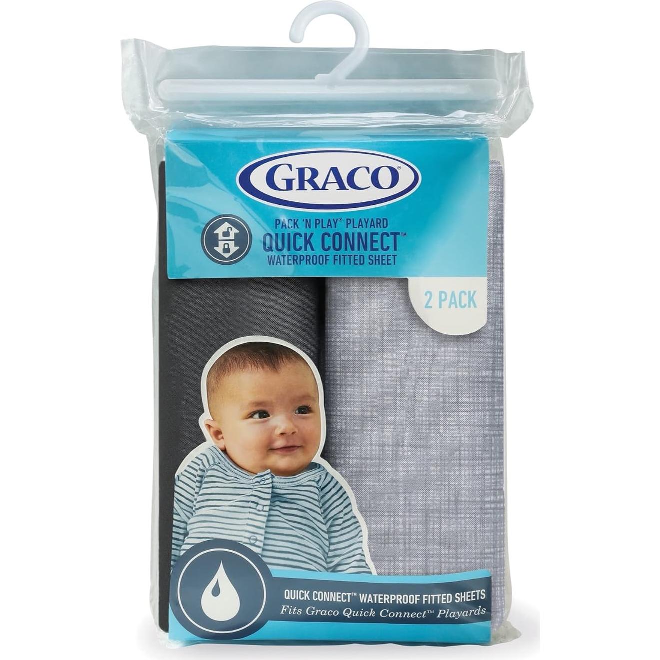 Sábanas Impermeables Graco Quick Connect - 2 Paquete, Poliester