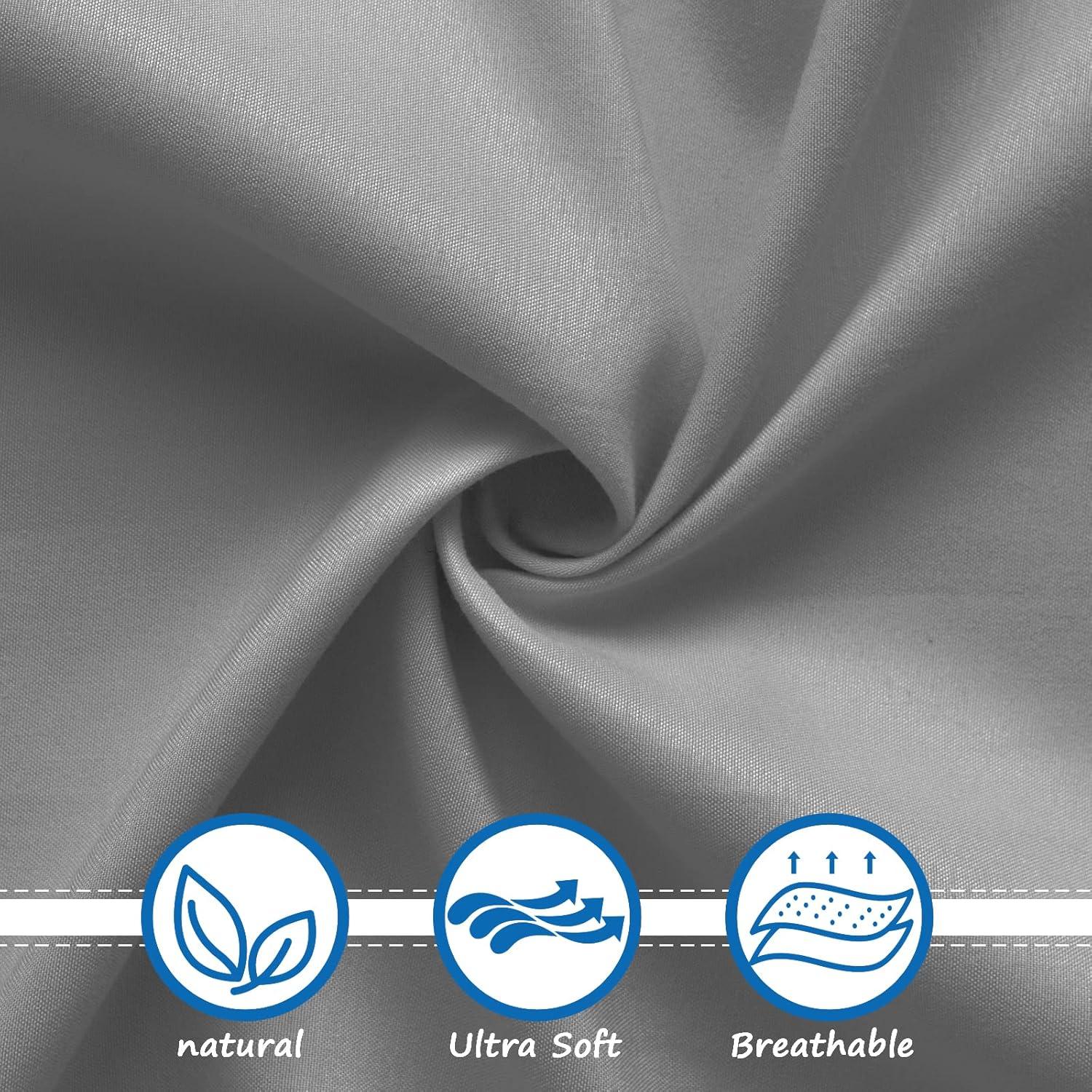 Sábanas de Cuna Coldwind 2 Piezas Microfibra Gris y Blanco