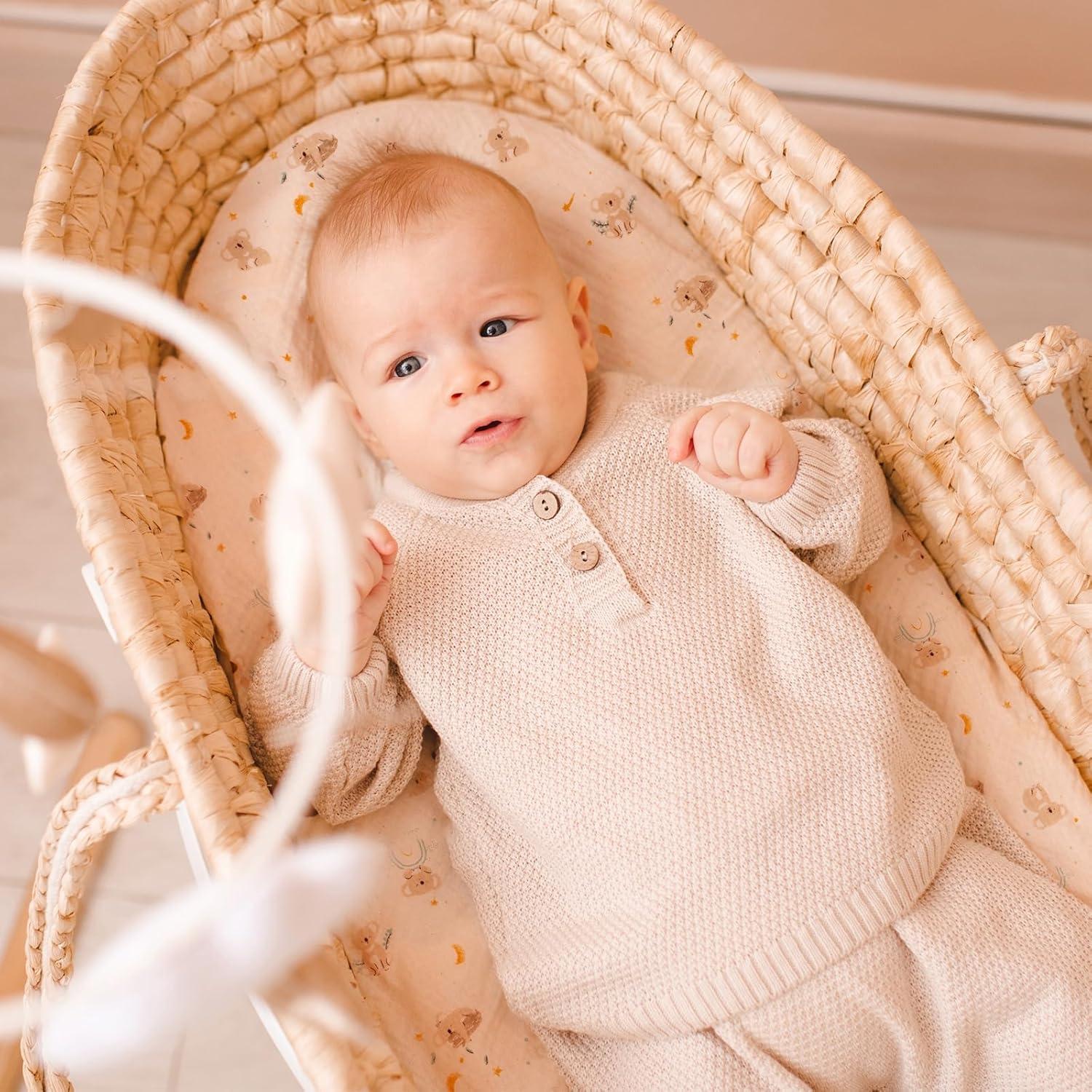 Sábanas de Muselina para Cuna Yukkidds 100% Algodón 2 Piezas