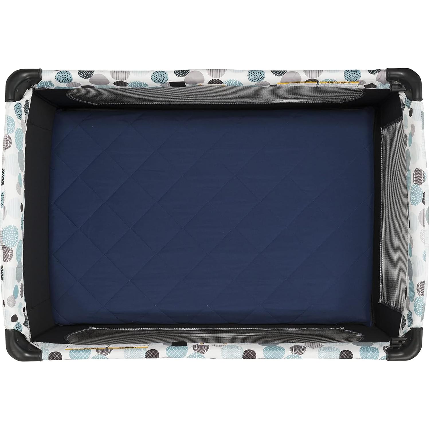 Sábana Acolchada para Cuna Portátil Everyday Kids 96.5x71.1cm Azul Marino