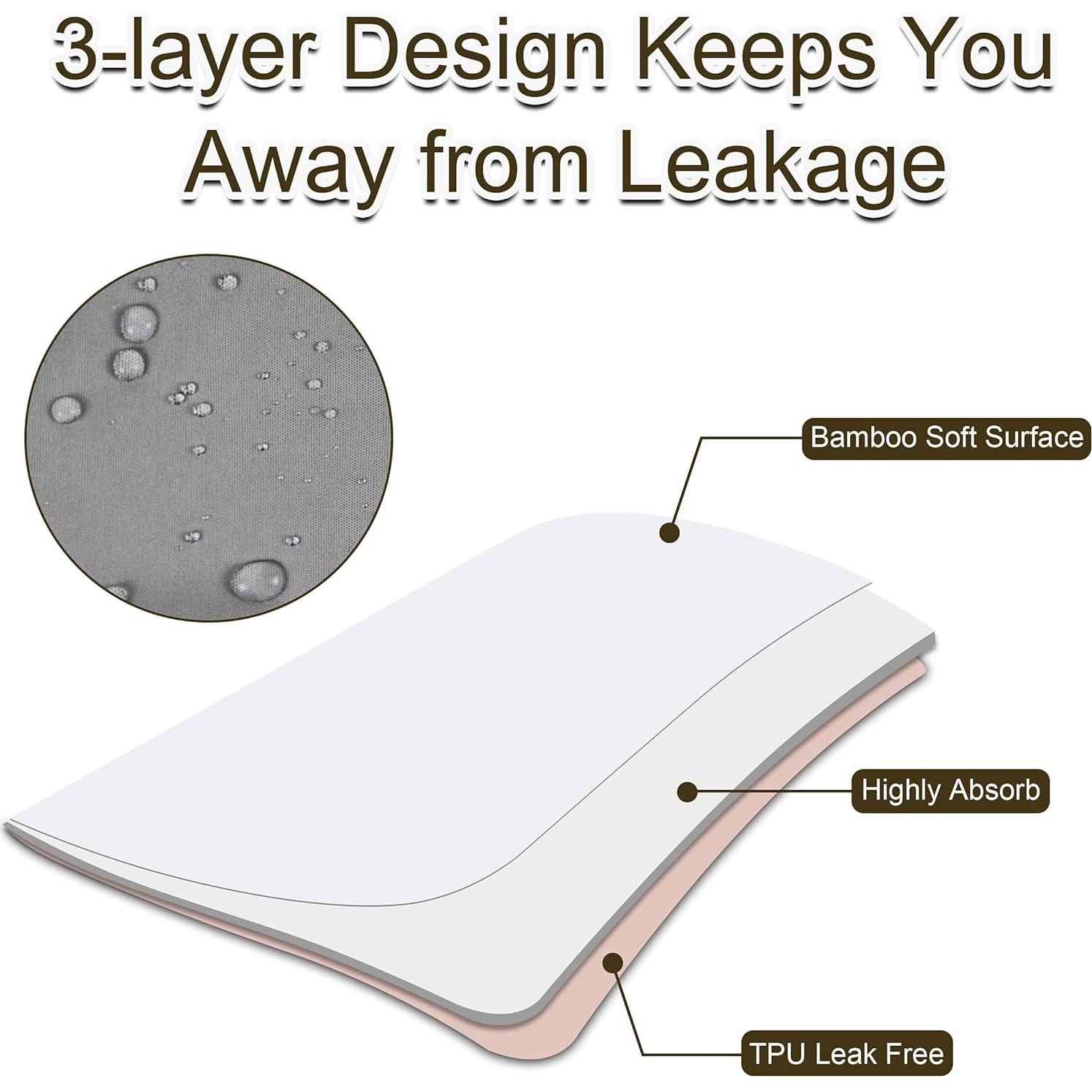 Almohadillas de Cama Lavables Grecle 75x100 cm Absorbentes